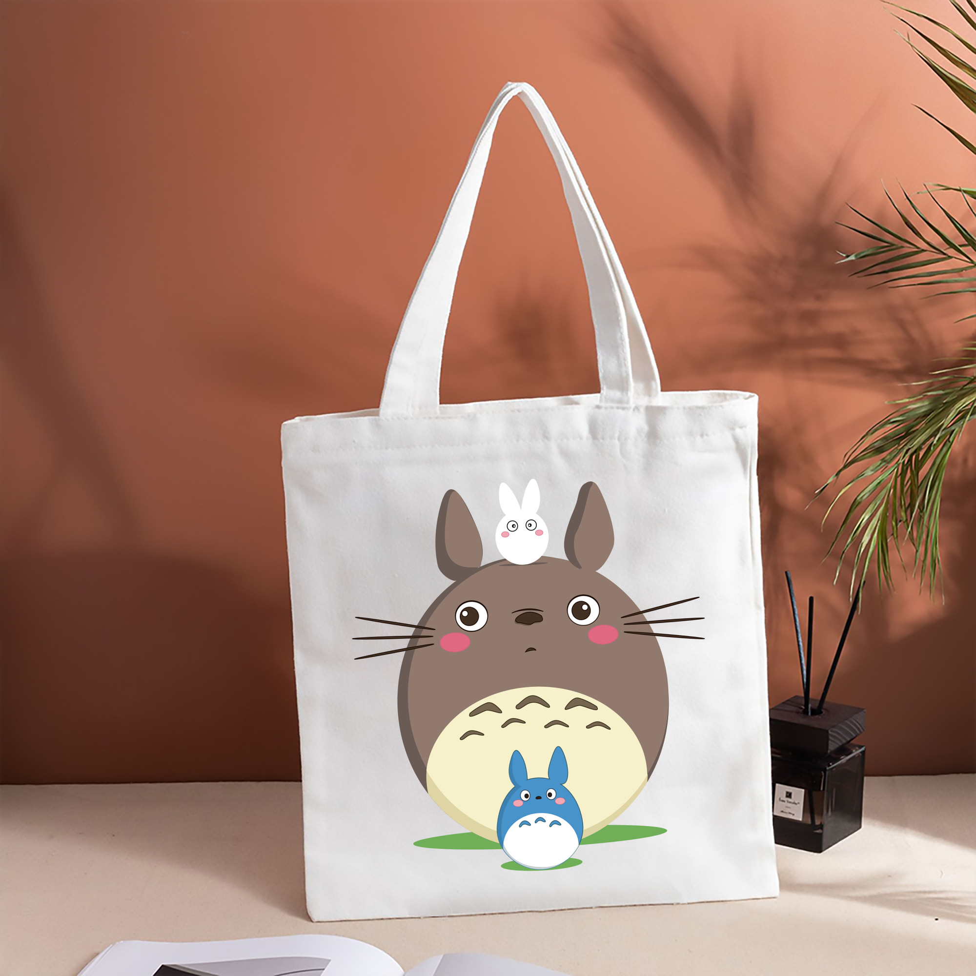 となりのトトロ 草壁メイ 草壁サツキ My Neighbor Totoro Satsuki Kusakabe Mei Kusakabe 縦型キャンバス生地手提げバッグ　トートバッグ