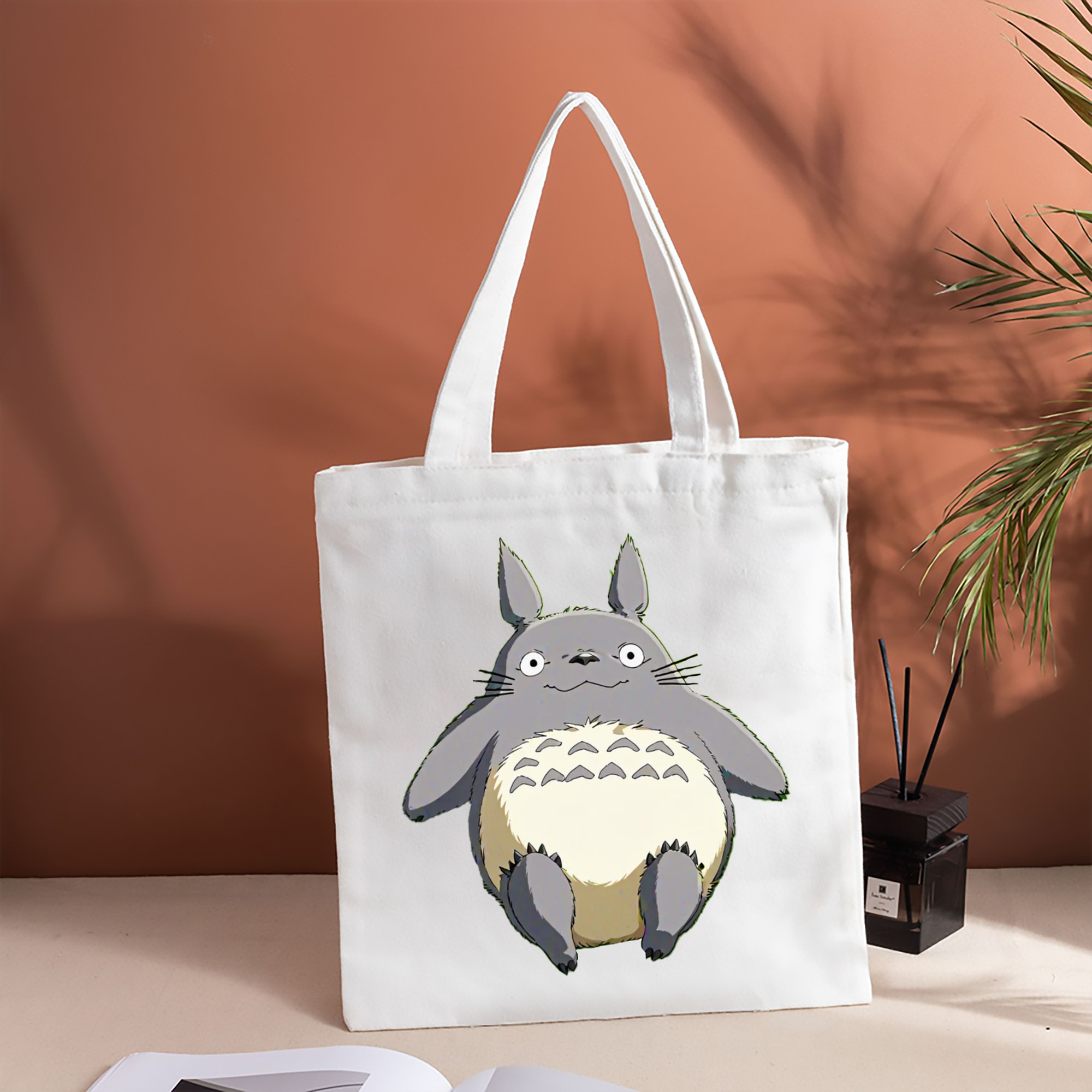 となりのトトロ 草壁メイ 草壁サツキ My Neighbor Totoro Satsuki Kusakabe Mei Kusakabe 縦型キャンバス生地手提げバッグ　トートバッグ