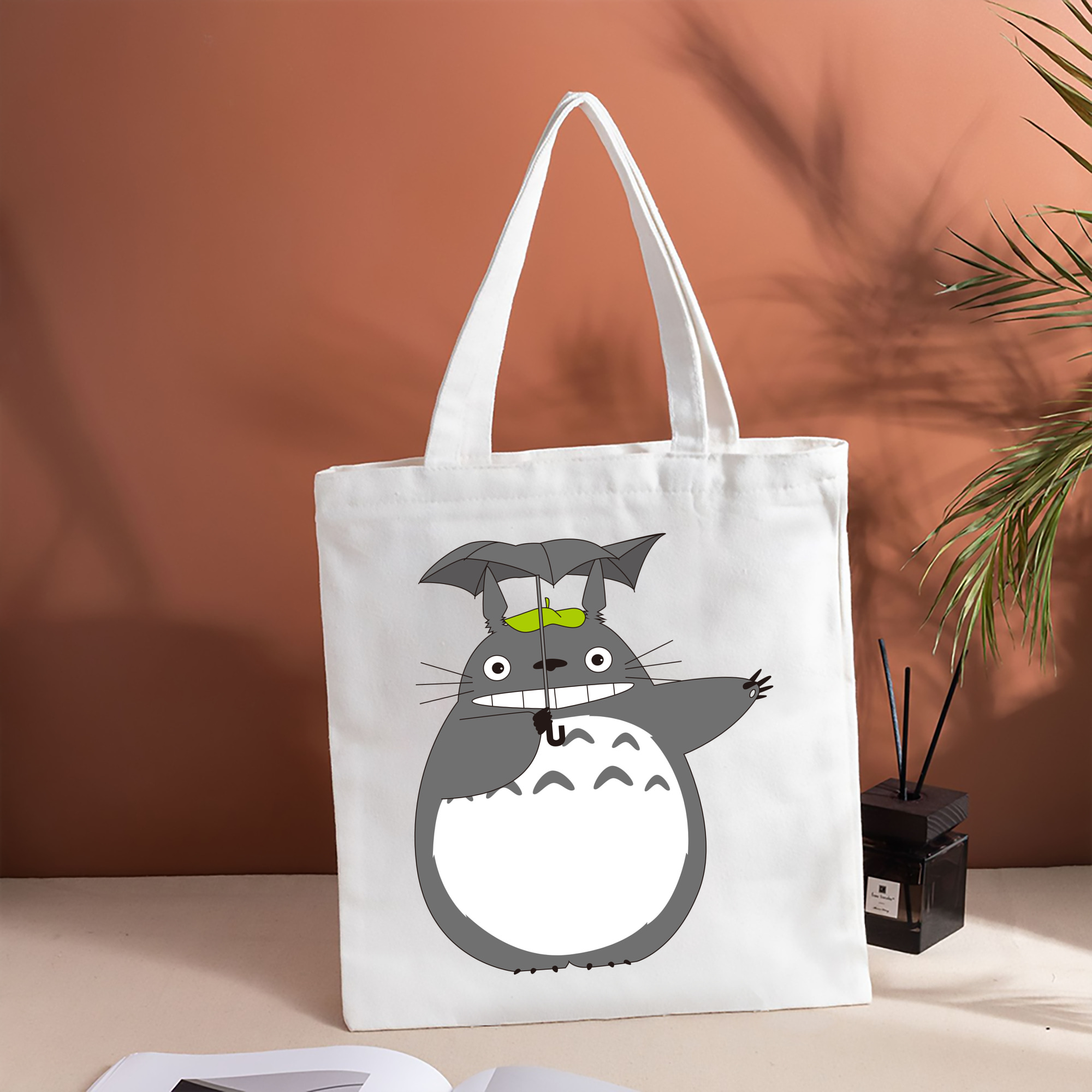 となりのトトロ 草壁メイ 草壁サツキ My Neighbor Totoro Satsuki Kusakabe Mei Kusakabe 縦型キャンバス生地手提げバッグ　トートバッグ