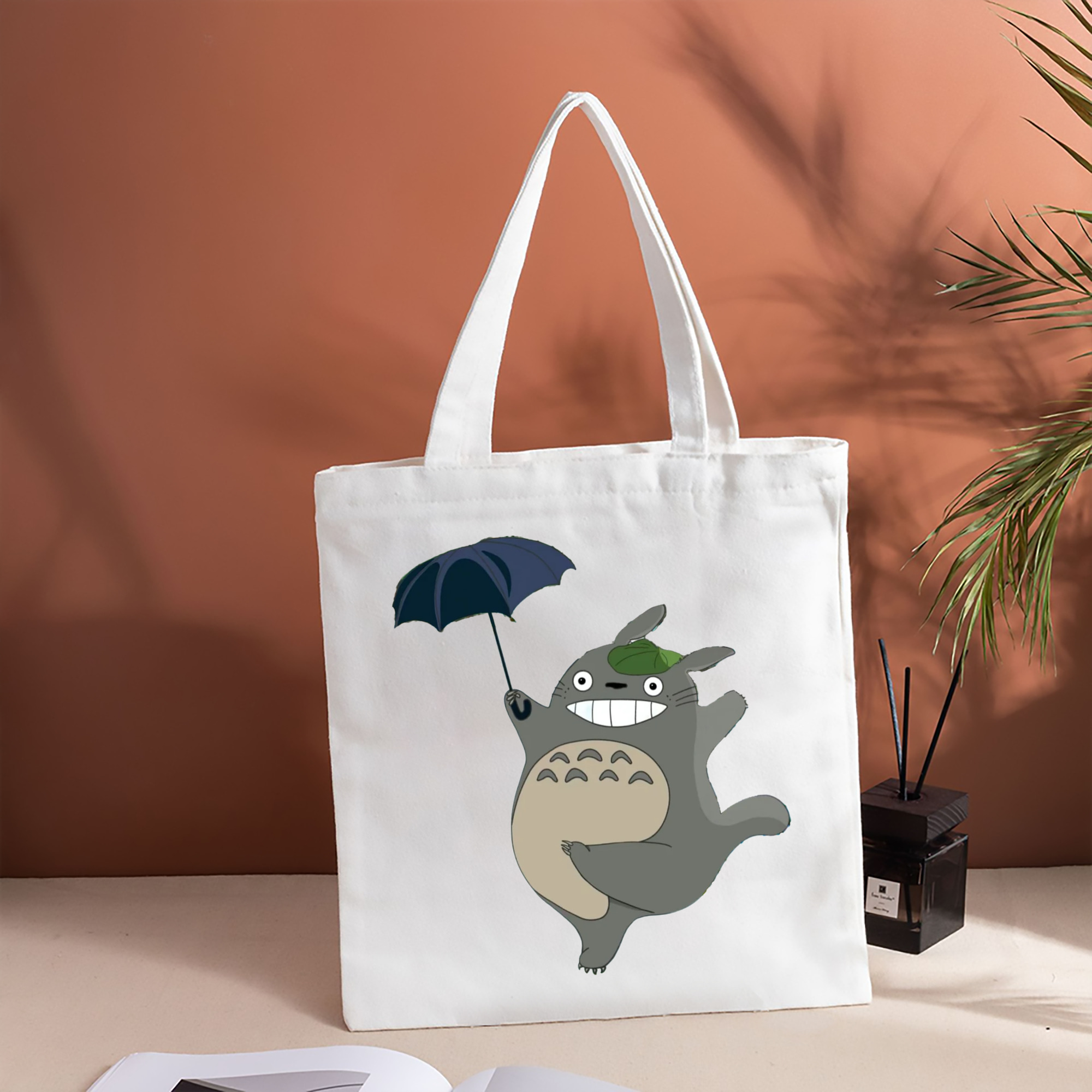 となりのトトロ 草壁メイ 草壁サツキ My Neighbor Totoro Satsuki Kusakabe Mei Kusakabe 縦型キャンバス生地手提げバッグ　トートバッグ