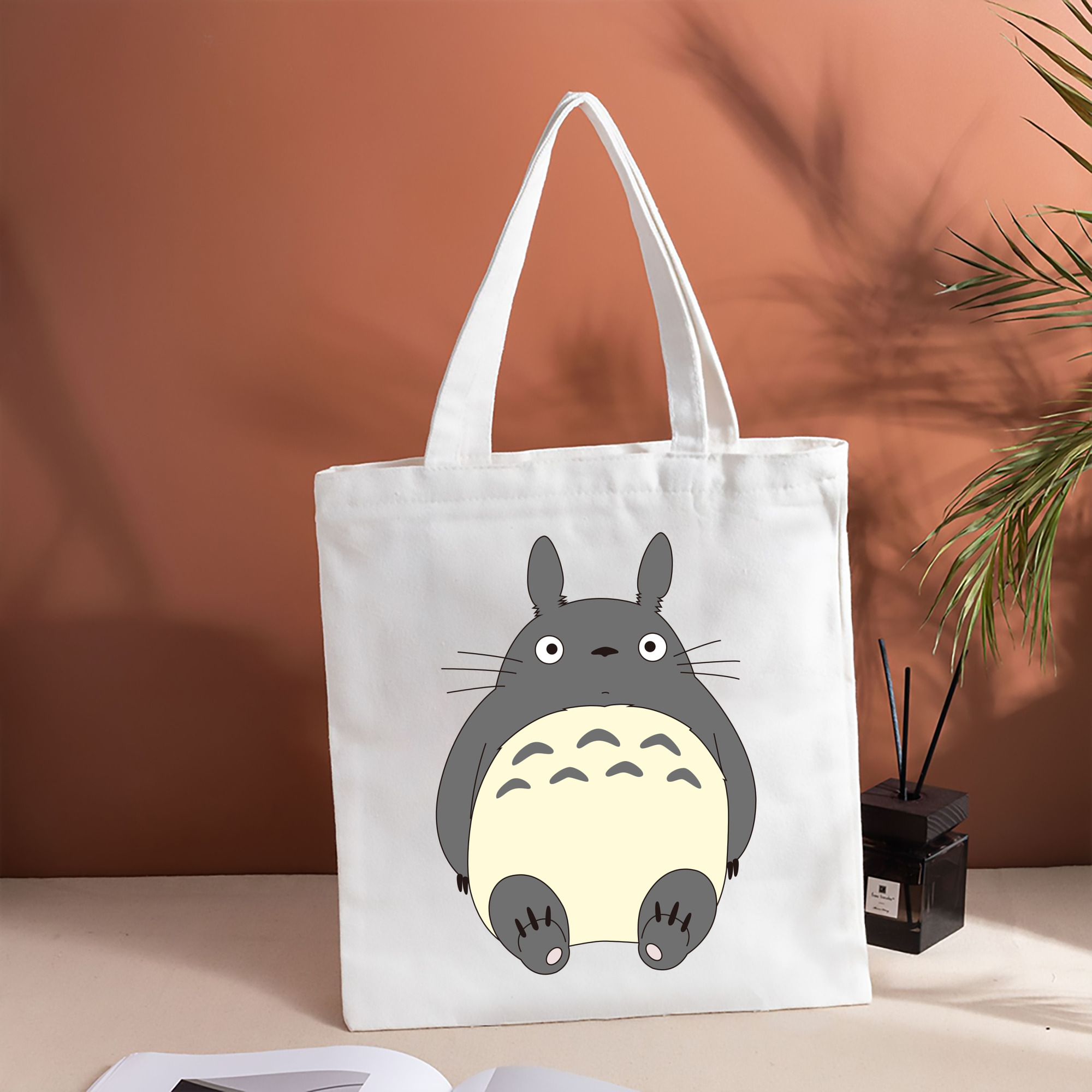 となりのトトロ 草壁メイ 草壁サツキ My Neighbor Totoro Satsuki Kusakabe Mei Kusakabe 縦型キャンバス生地手提げバッグ　トートバッグ