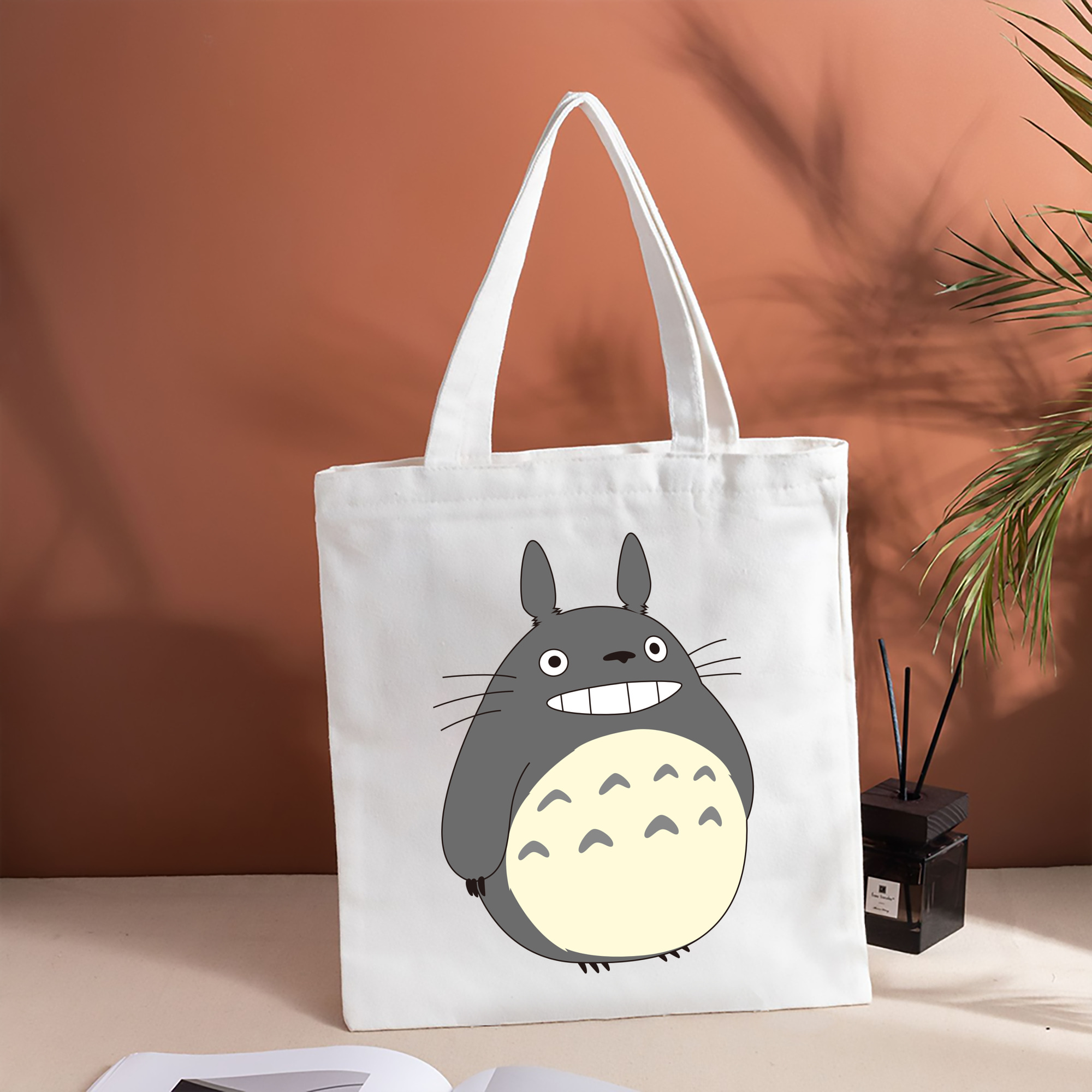 となりのトトロ 草壁メイ 草壁サツキ My Neighbor Totoro Satsuki Kusakabe Mei Kusakabe 縦型キャンバス生地手提げバッグ　トートバッグ