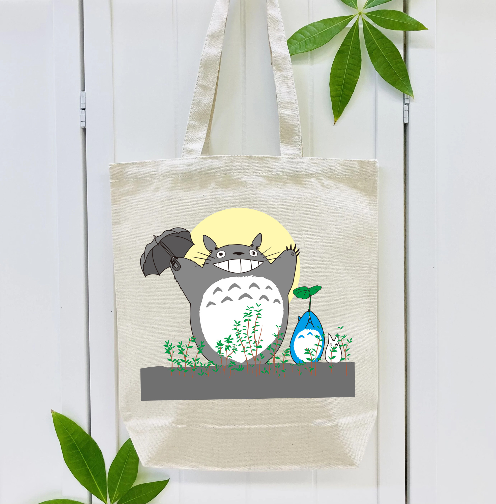 となりのトトロ 草壁メイ 草壁サツキ My Neighbor Totoro Satsuki Kusakabe Mei Kusakabe 縦型キャンバス生地手提げバッグ　トートバッグ