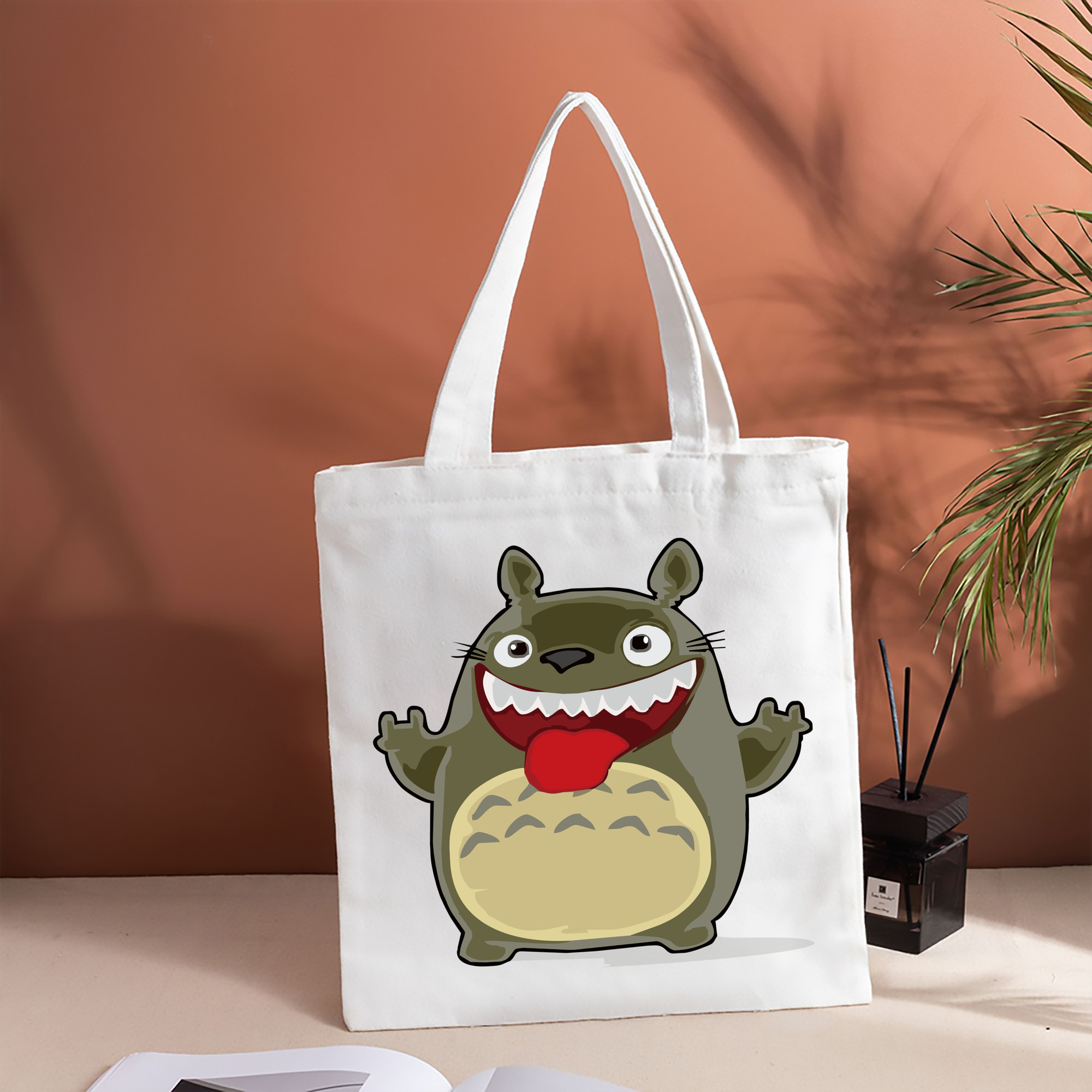となりのトトロ 草壁メイ 草壁サツキ My Neighbor Totoro Satsuki Kusakabe Mei Kusakabe 縦型キャンバス生地手提げバッグ　トートバッグ