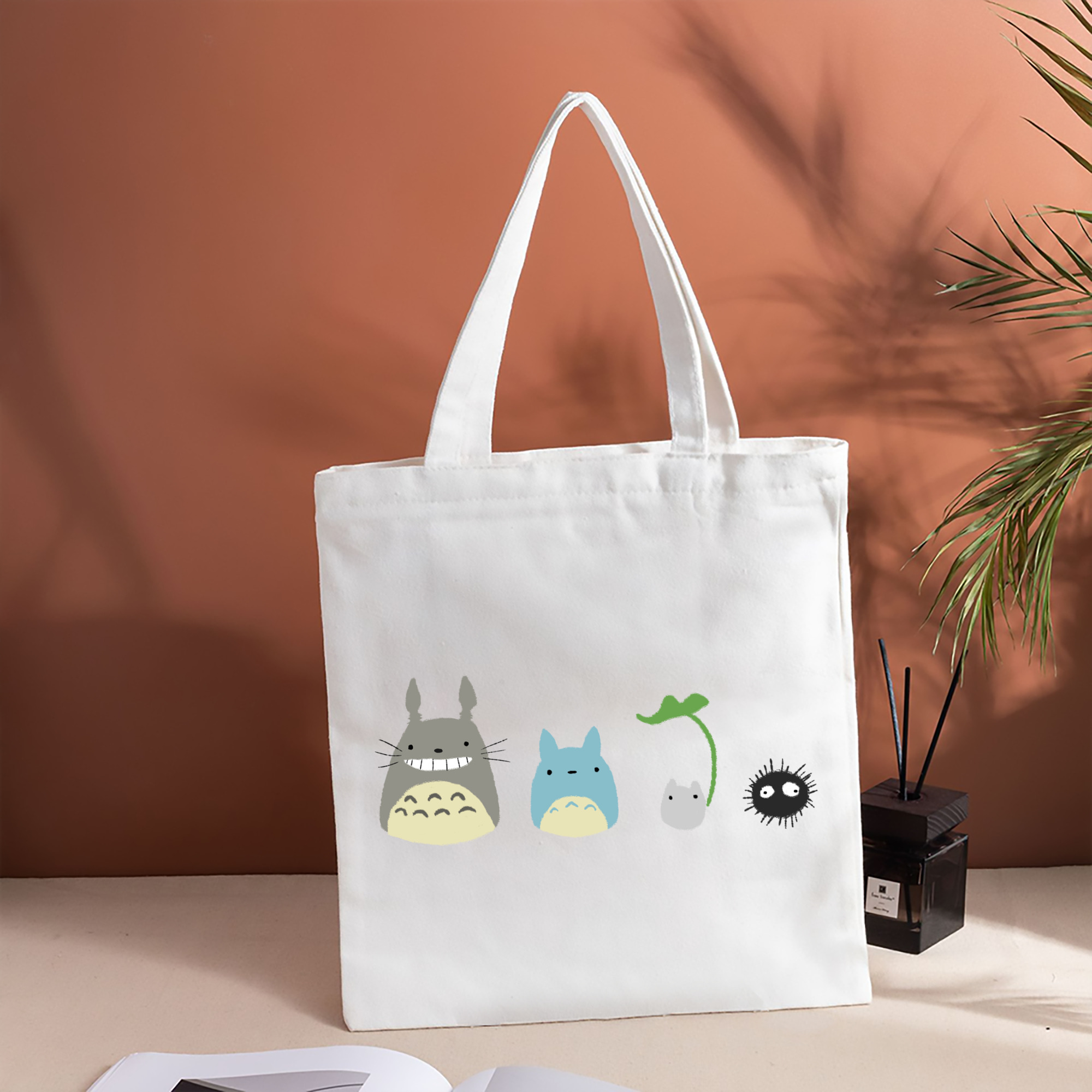 となりのトトロ 草壁メイ 草壁サツキ My Neighbor Totoro Satsuki Kusakabe Mei Kusakabe 縦型キャンバス生地手提げバッグ　トートバッグ