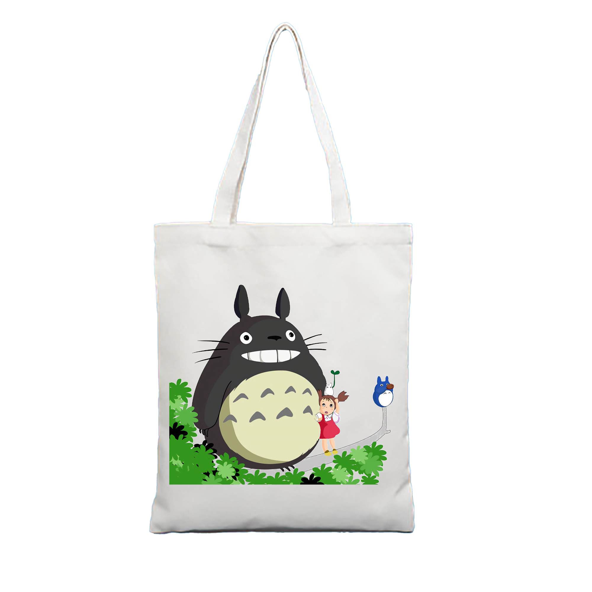 （画像用） となりのトトロ 草壁メイ 草壁サツキ My Neighbor Totoro Satsuki Kusakabe Mei Kusakabe 縦型キャンバス生地手提げバッグ　トートバッグ