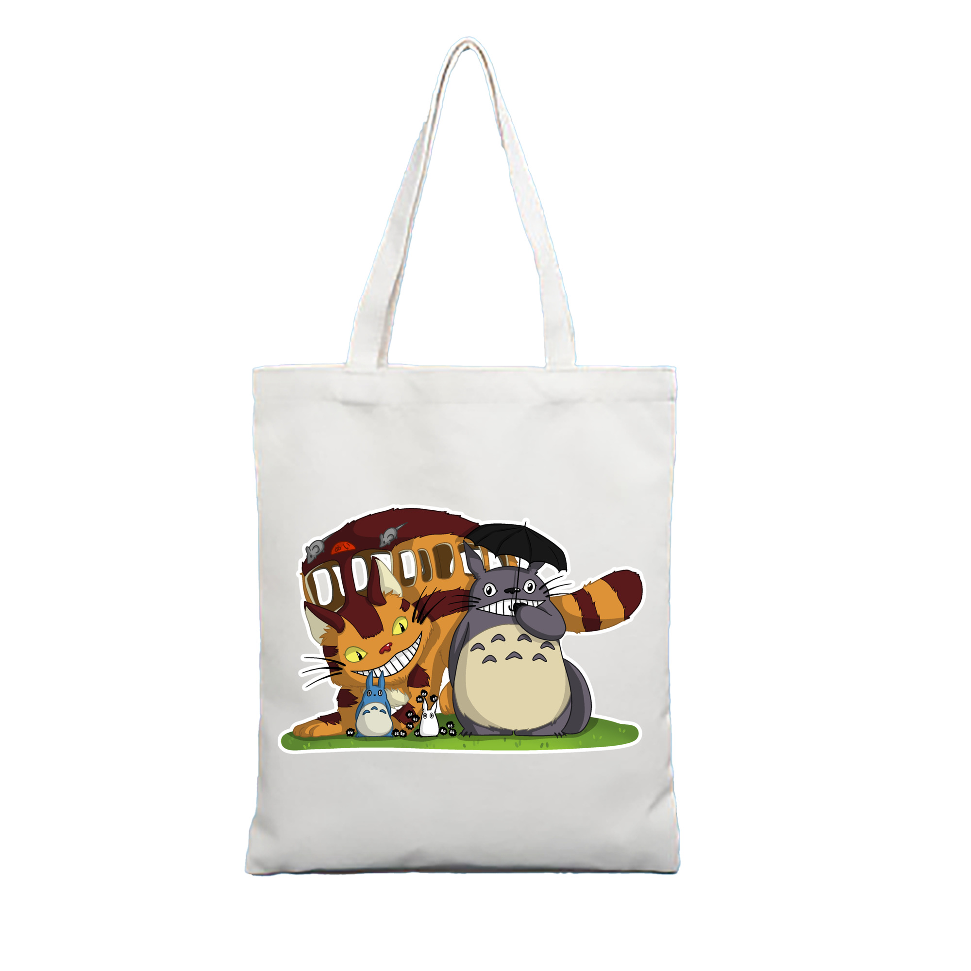 （画像用） となりのトトロ 草壁メイ 草壁サツキ My Neighbor Totoro Satsuki Kusakabe Mei Kusakabe 縦型キャンバス生地手提げバッグ　トートバッグ