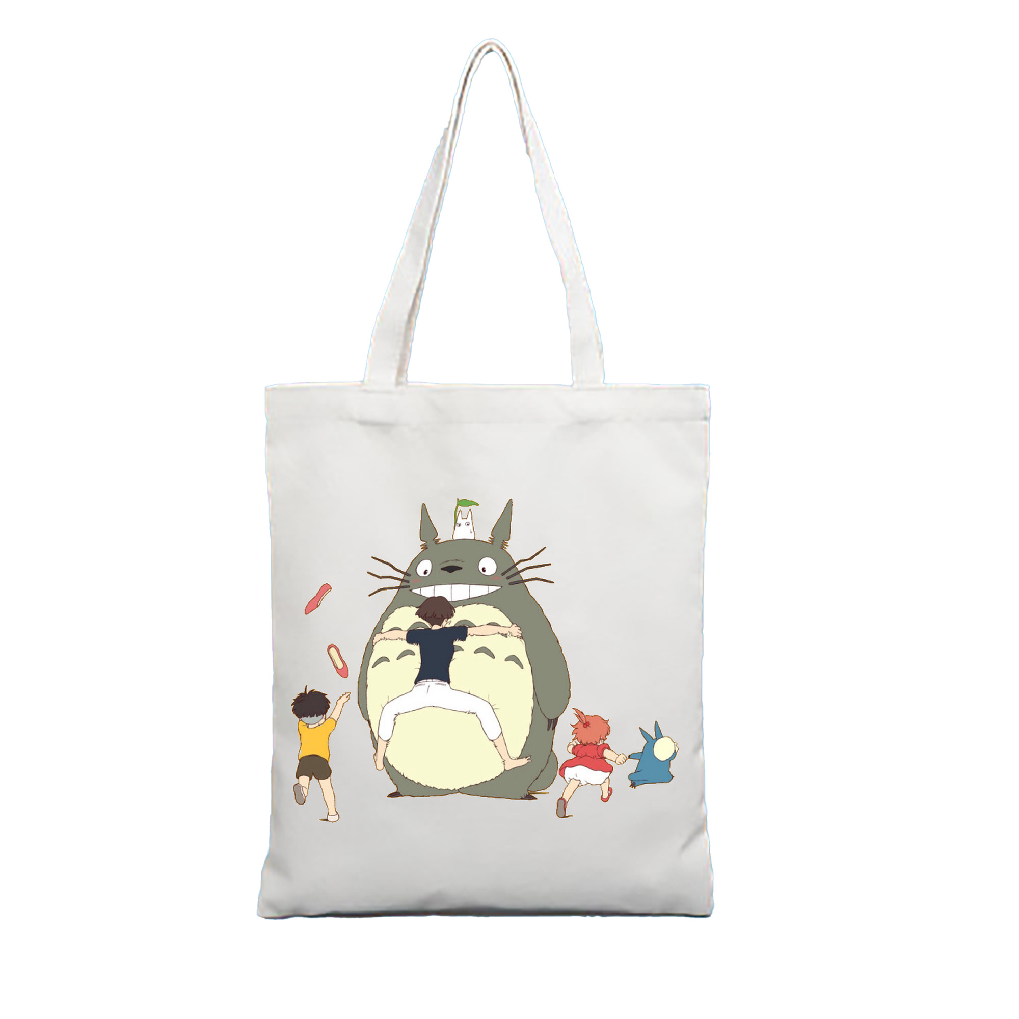 （画像用） となりのトトロ 草壁メイ 草壁サツキ My Neighbor Totoro Satsuki Kusakabe Mei Kusakabe 縦型キャンバス生地手提げバッグ　トートバッグ