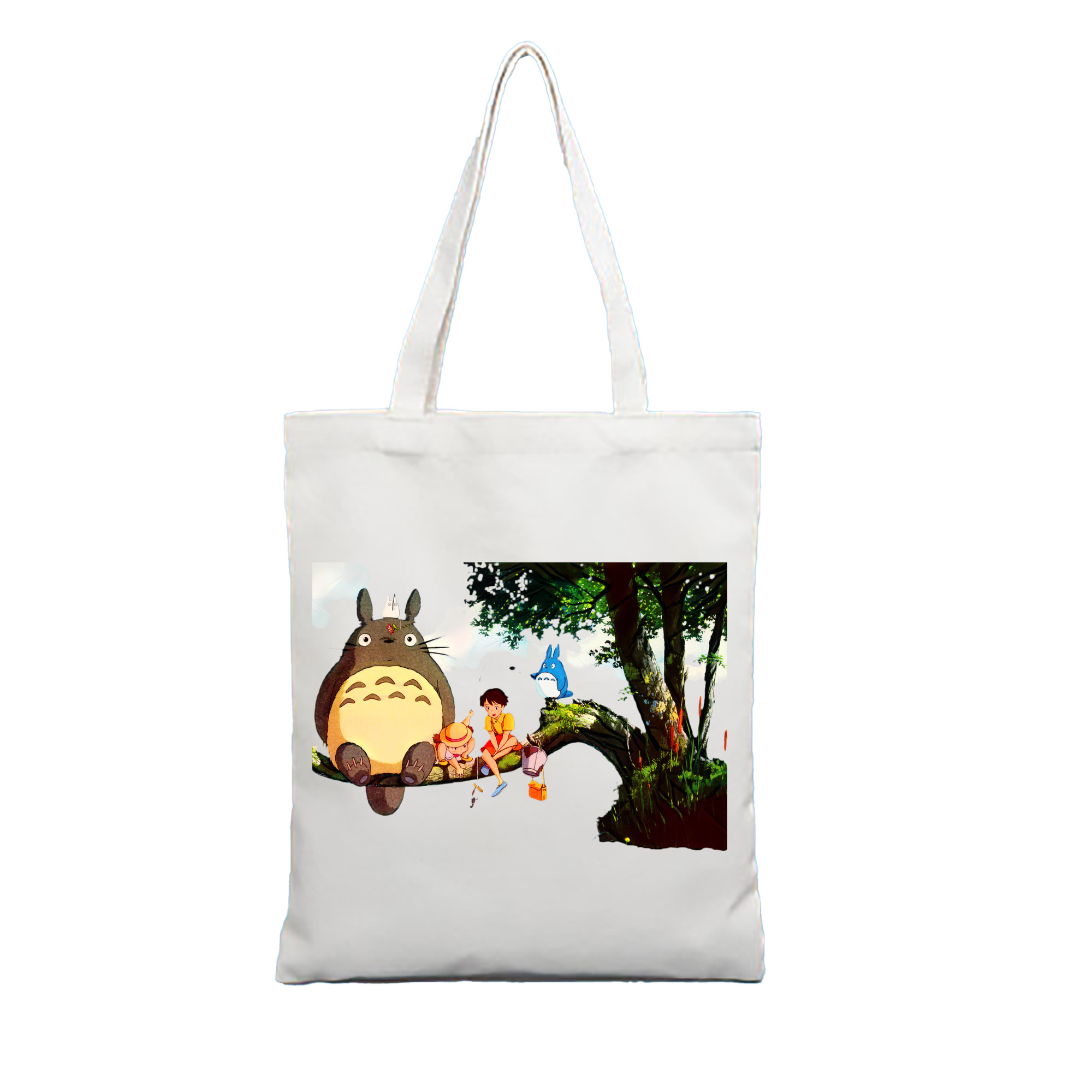 （画像用） となりのトトロ 草壁メイ 草壁サツキ My Neighbor Totoro Satsuki Kusakabe Mei Kusakabe 縦型キャンバス生地手提げバッグ　トートバッグ