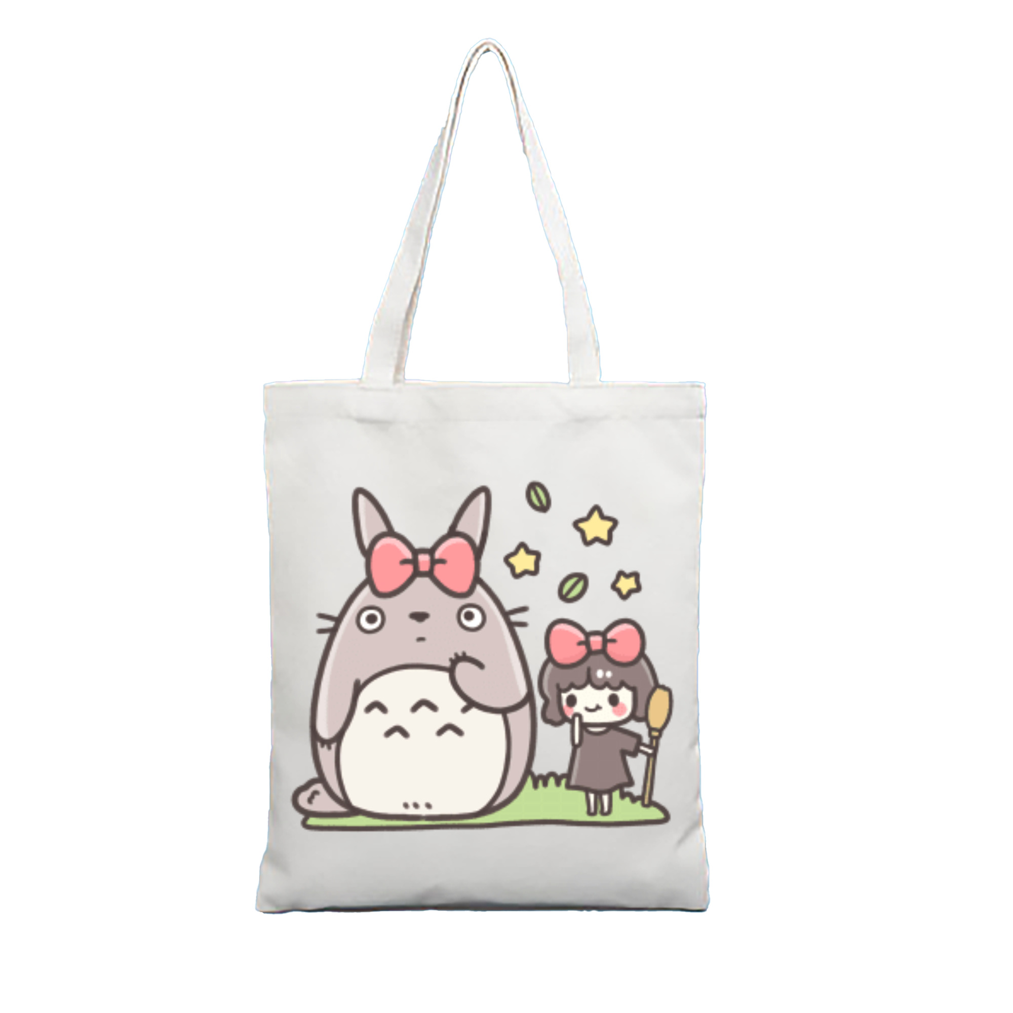 （画像用） となりのトトロ 草壁メイ 草壁サツキ My Neighbor Totoro Satsuki Kusakabe Mei Kusakabe 縦型キャンバス生地手提げバッグ　トートバッグ
