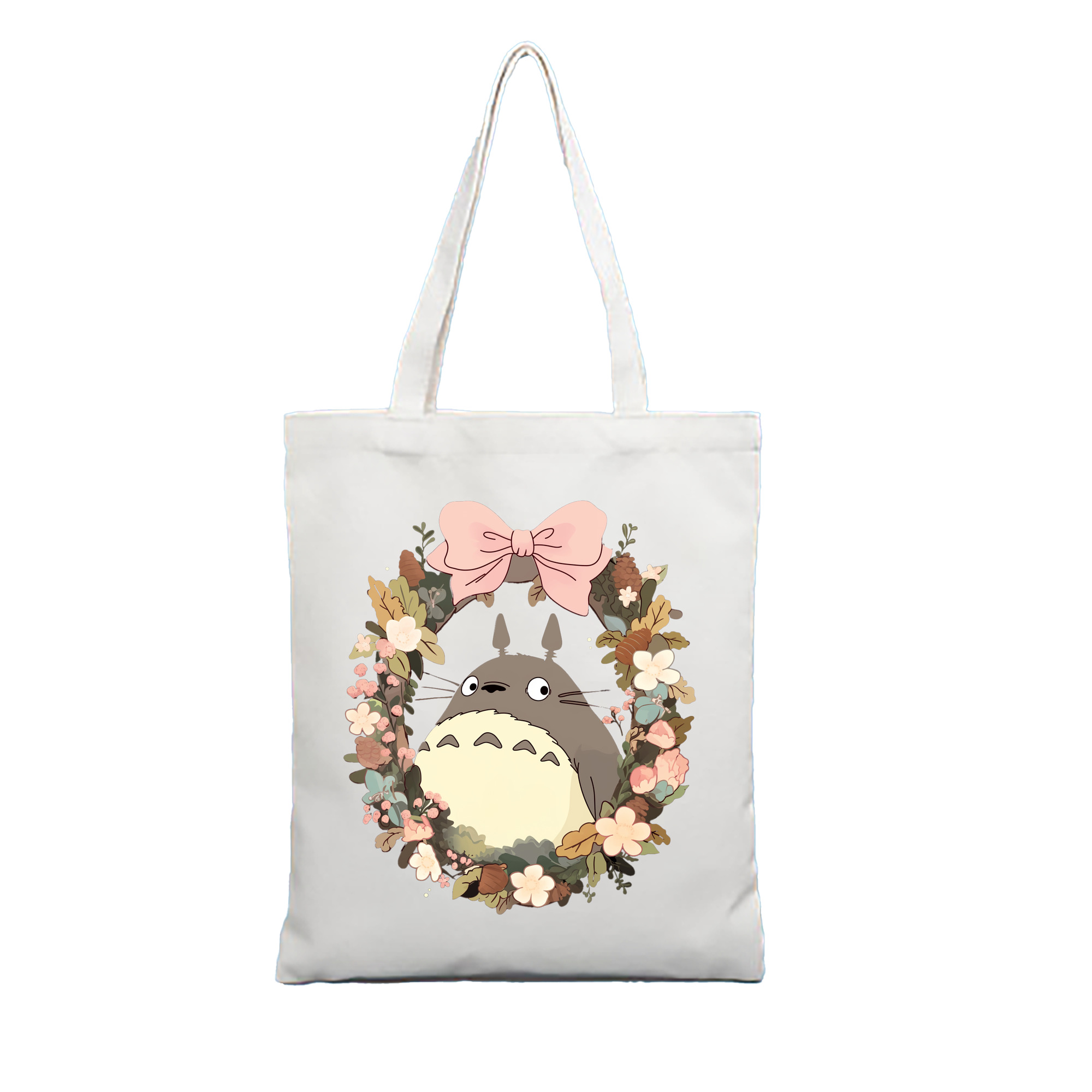 （画像用） となりのトトロ 草壁メイ 草壁サツキ My Neighbor Totoro Satsuki Kusakabe Mei Kusakabe 縦型キャンバス生地手提げバッグ　トートバッグ