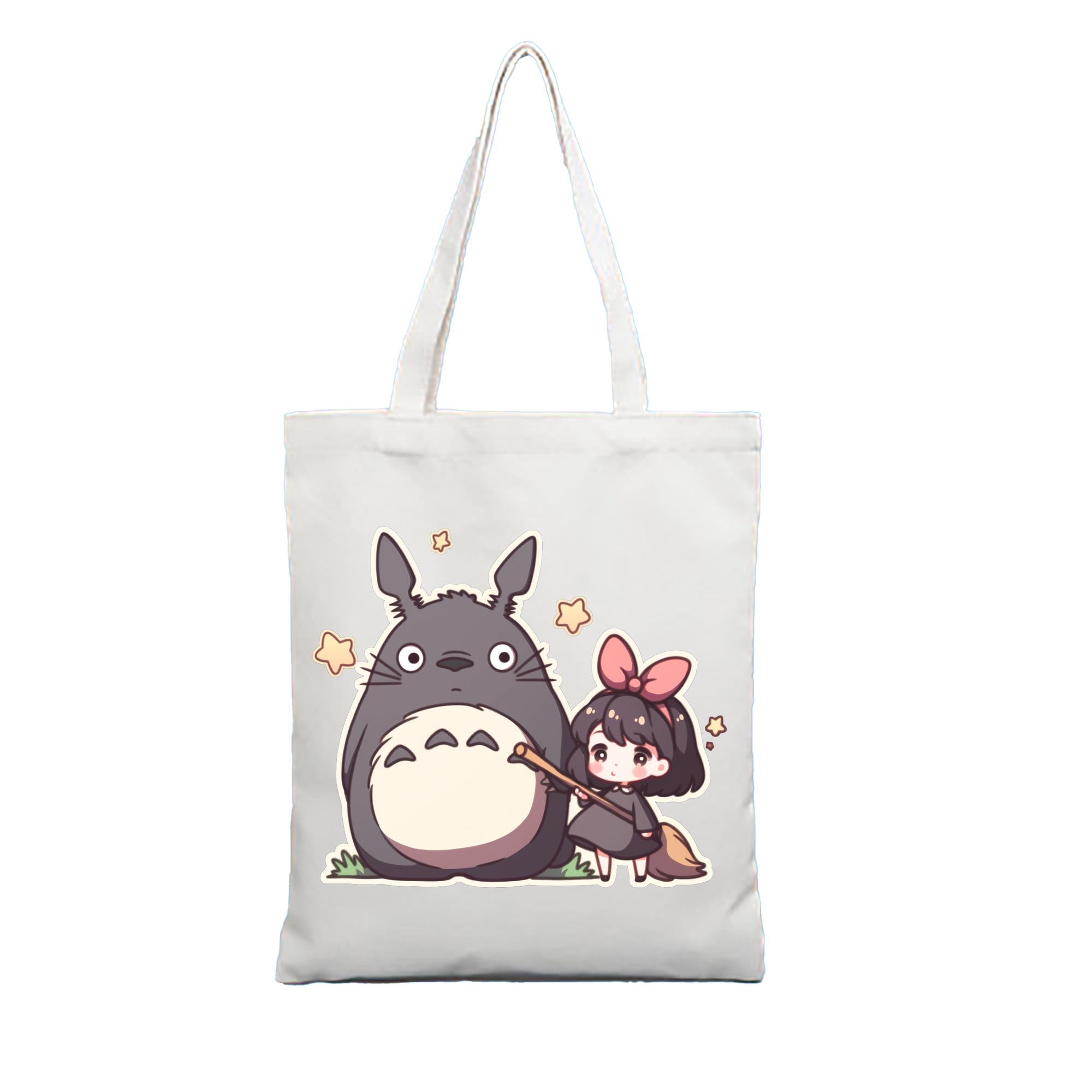 （画像用） となりのトトロ 草壁メイ 草壁サツキ My Neighbor Totoro Satsuki Kusakabe Mei Kusakabe 縦型キャンバス生地手提げバッグ　トートバッグ