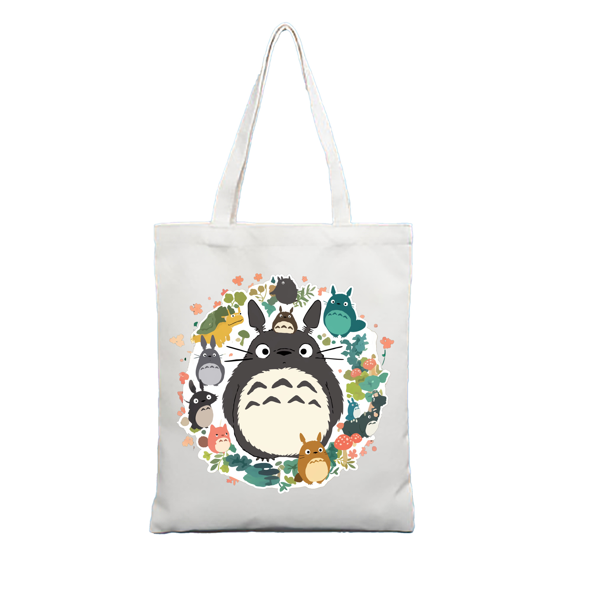 （画像用） となりのトトロ 草壁メイ 草壁サツキ My Neighbor Totoro Satsuki Kusakabe Mei Kusakabe 縦型キャンバス生地手提げバッグ　トートバッグ