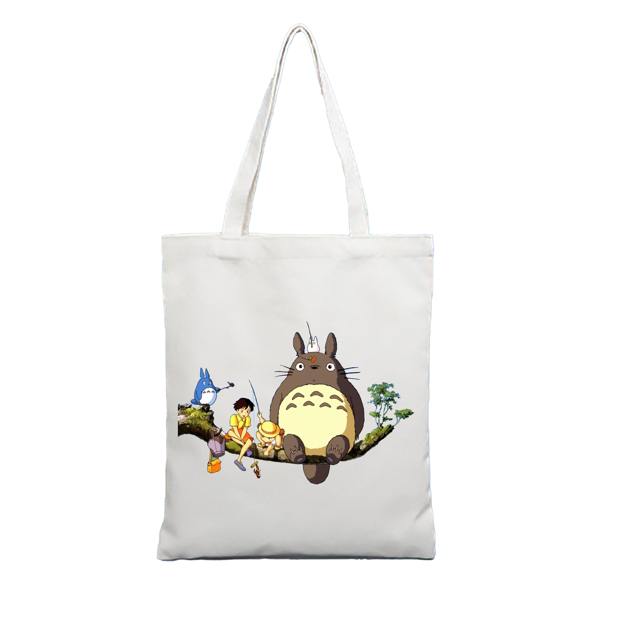 （画像用） となりのトトロ 草壁メイ 草壁サツキ My Neighbor Totoro Satsuki Kusakabe Mei Kusakabe 縦型キャンバス生地手提げバッグ　トートバッグ