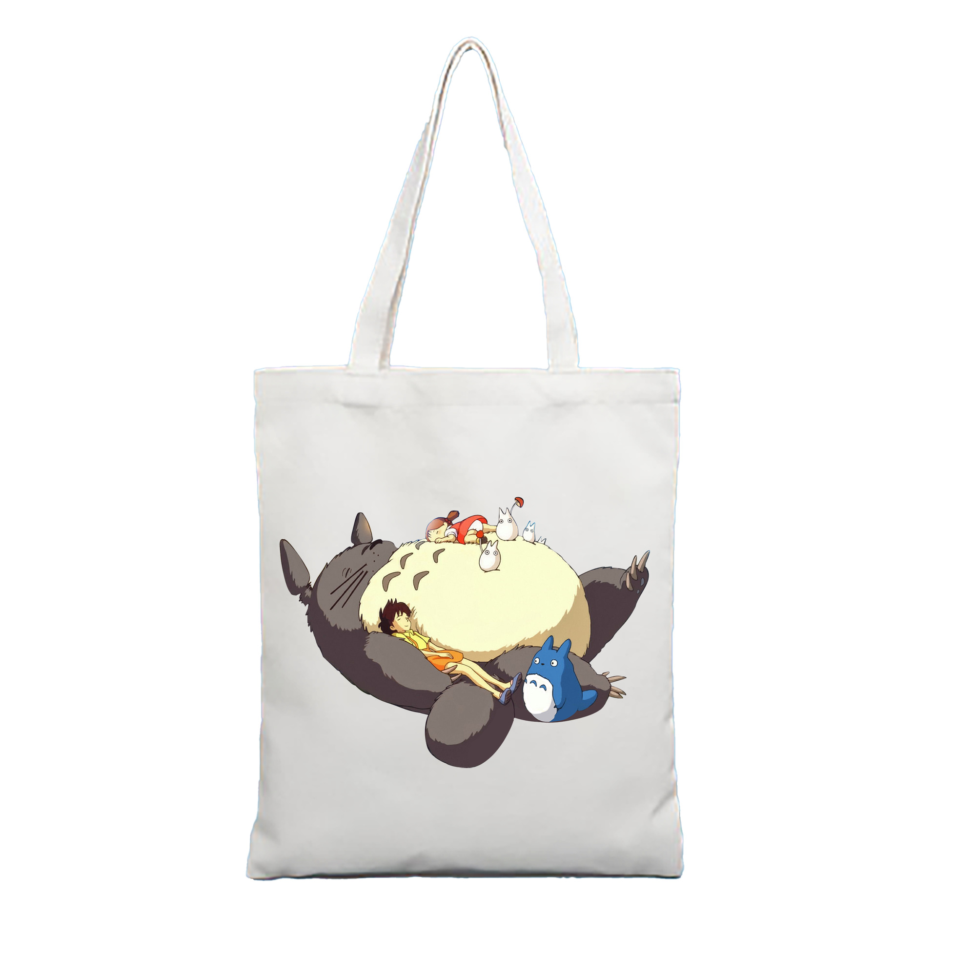 （画像用） となりのトトロ 草壁メイ 草壁サツキ My Neighbor Totoro Satsuki Kusakabe Mei Kusakabe 縦型キャンバス生地手提げバッグ　トートバッグ