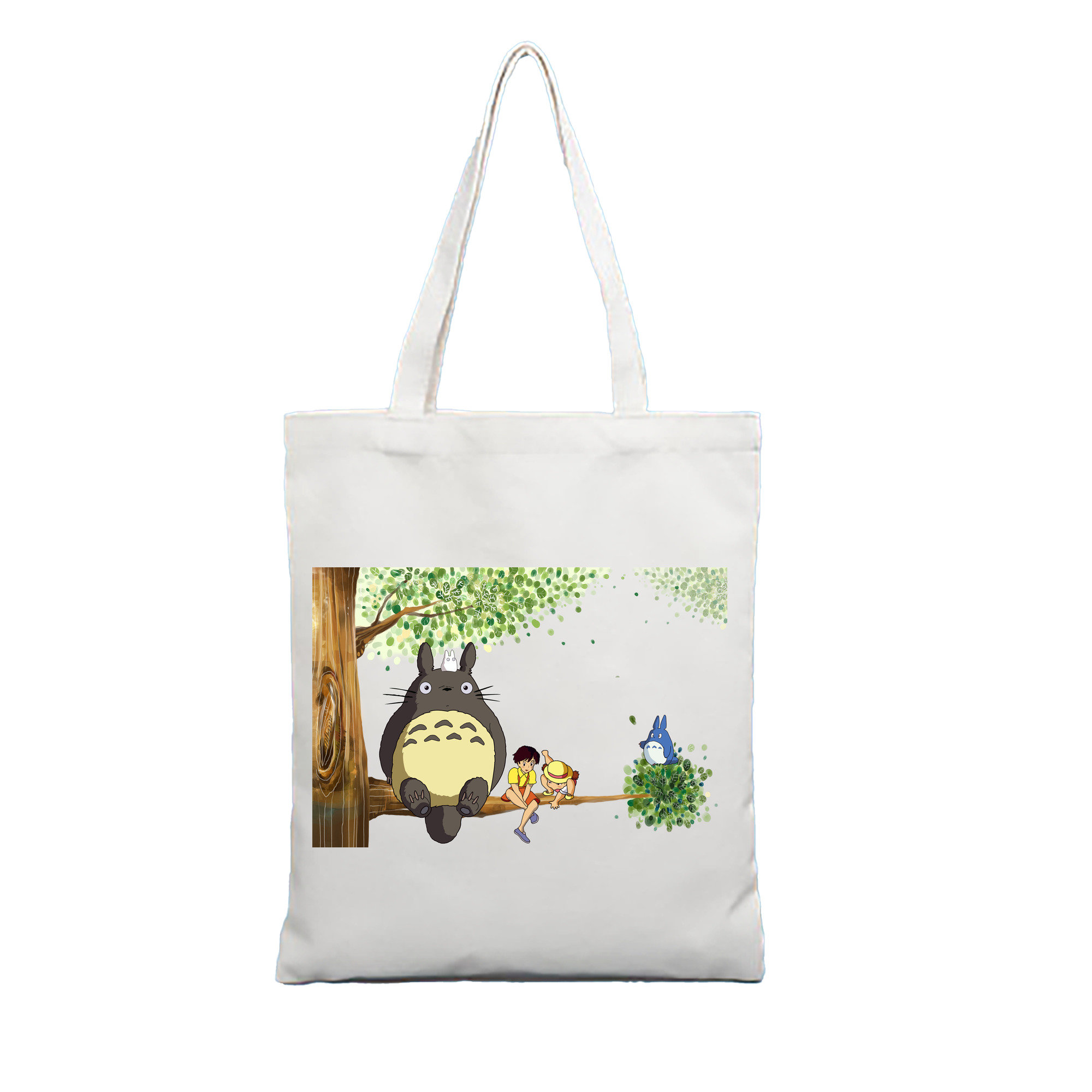 （画像用） となりのトトロ 草壁メイ 草壁サツキ My Neighbor Totoro Satsuki Kusakabe Mei Kusakabe 縦型キャンバス生地手提げバッグ　トートバッグ