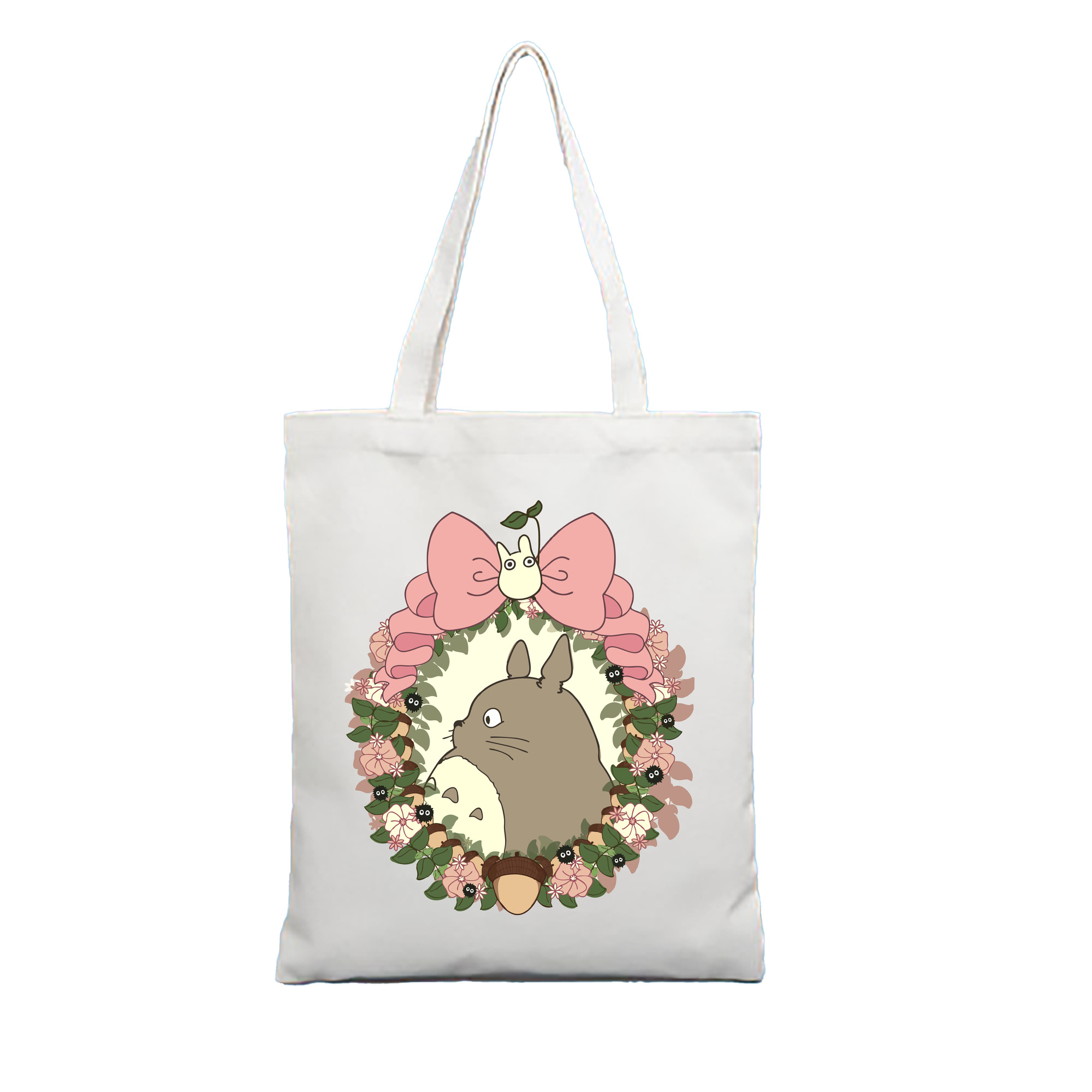 （画像用） となりのトトロ 草壁メイ 草壁サツキ My Neighbor Totoro Satsuki Kusakabe Mei Kusakabe 縦型キャンバス生地手提げバッグ　トートバッグ