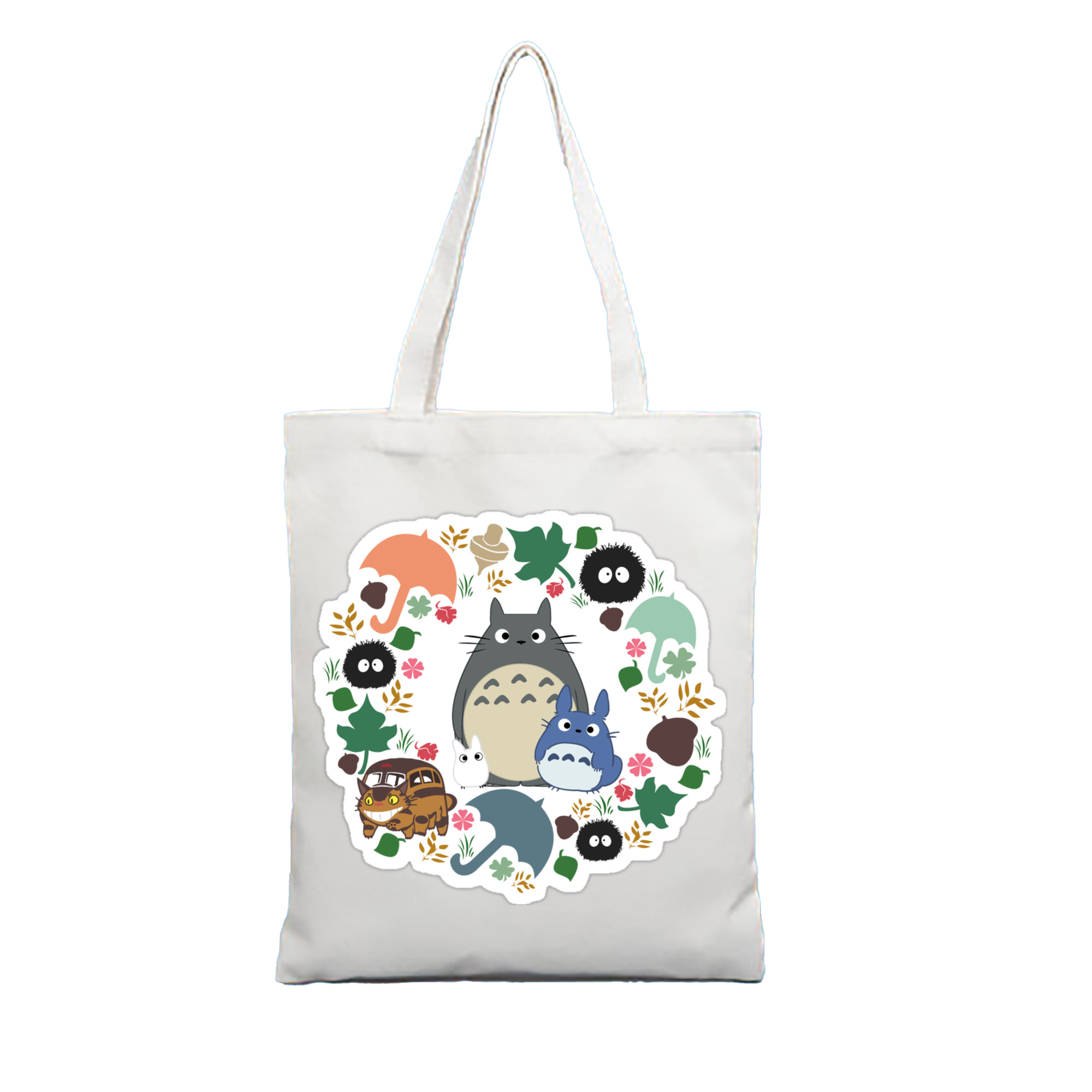 （画像用） となりのトトロ 草壁メイ 草壁サツキ My Neighbor Totoro Satsuki Kusakabe Mei Kusakabe 縦型キャンバス生地手提げバッグ　トートバッグ