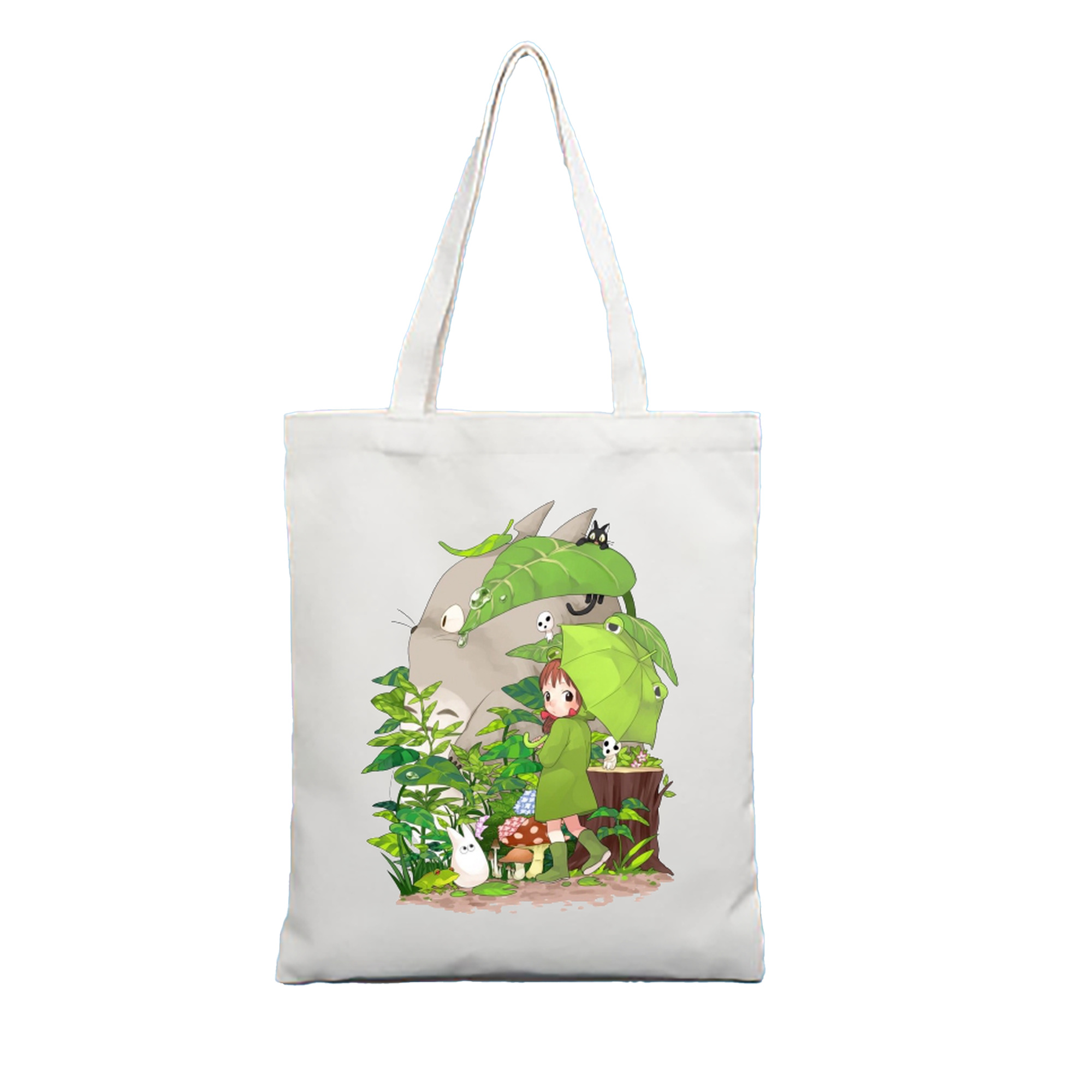 （画像用） となりのトトロ 草壁メイ 草壁サツキ My Neighbor Totoro Satsuki Kusakabe Mei Kusakabe 縦型キャンバス生地手提げバッグ　トートバッグ