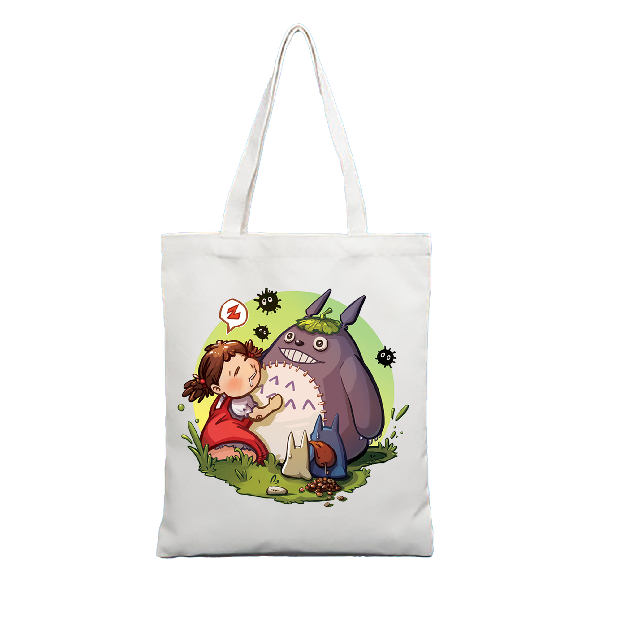 （画像用） となりのトトロ 草壁メイ 草壁サツキ My Neighbor Totoro Satsuki Kusakabe Mei Kusakabe 縦型キャンバス生地手提げバッグ　トートバッグ