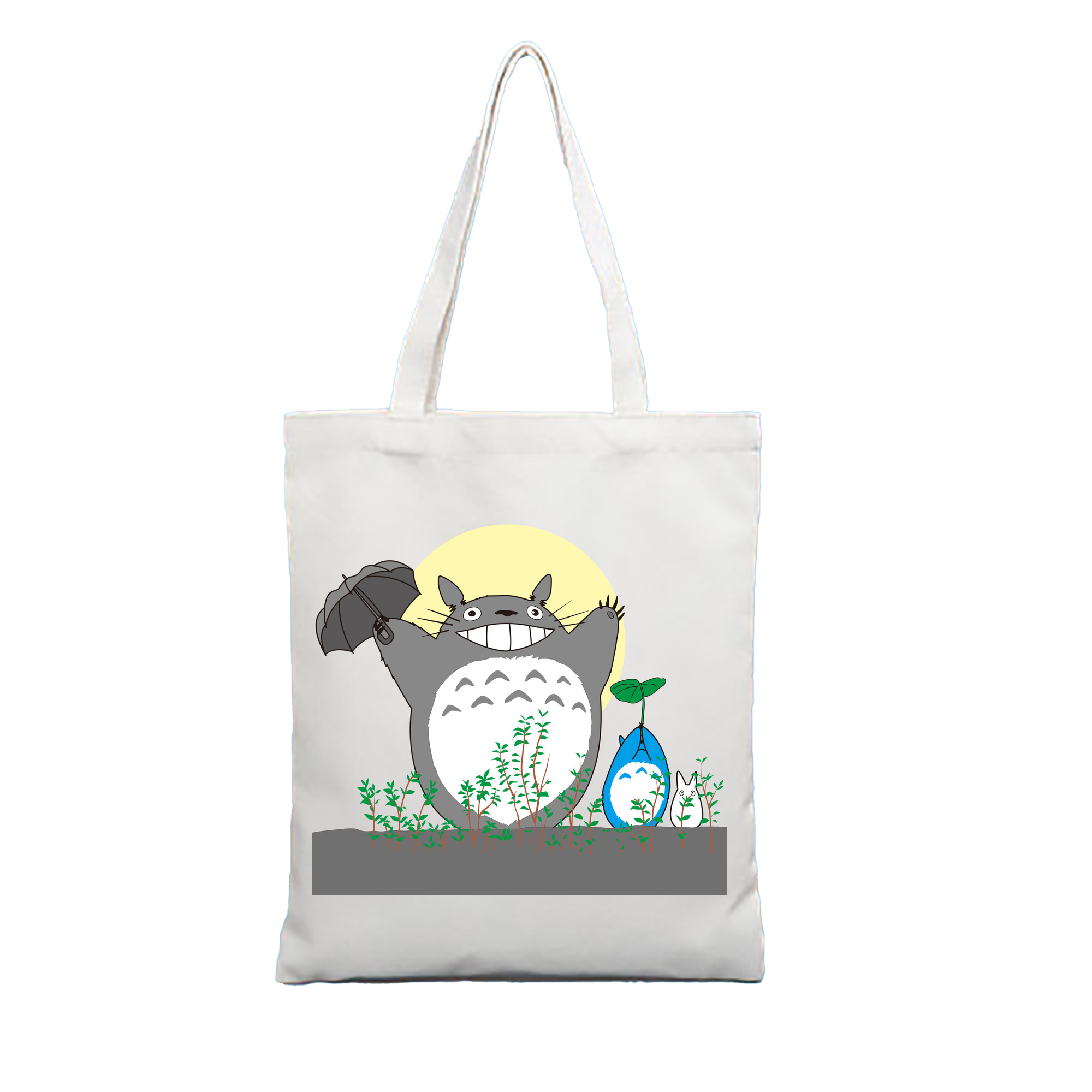 （画像用） となりのトトロ 草壁メイ 草壁サツキ My Neighbor Totoro Satsuki Kusakabe Mei Kusakabe 縦型キャンバス生地手提げバッグ　トートバッグ