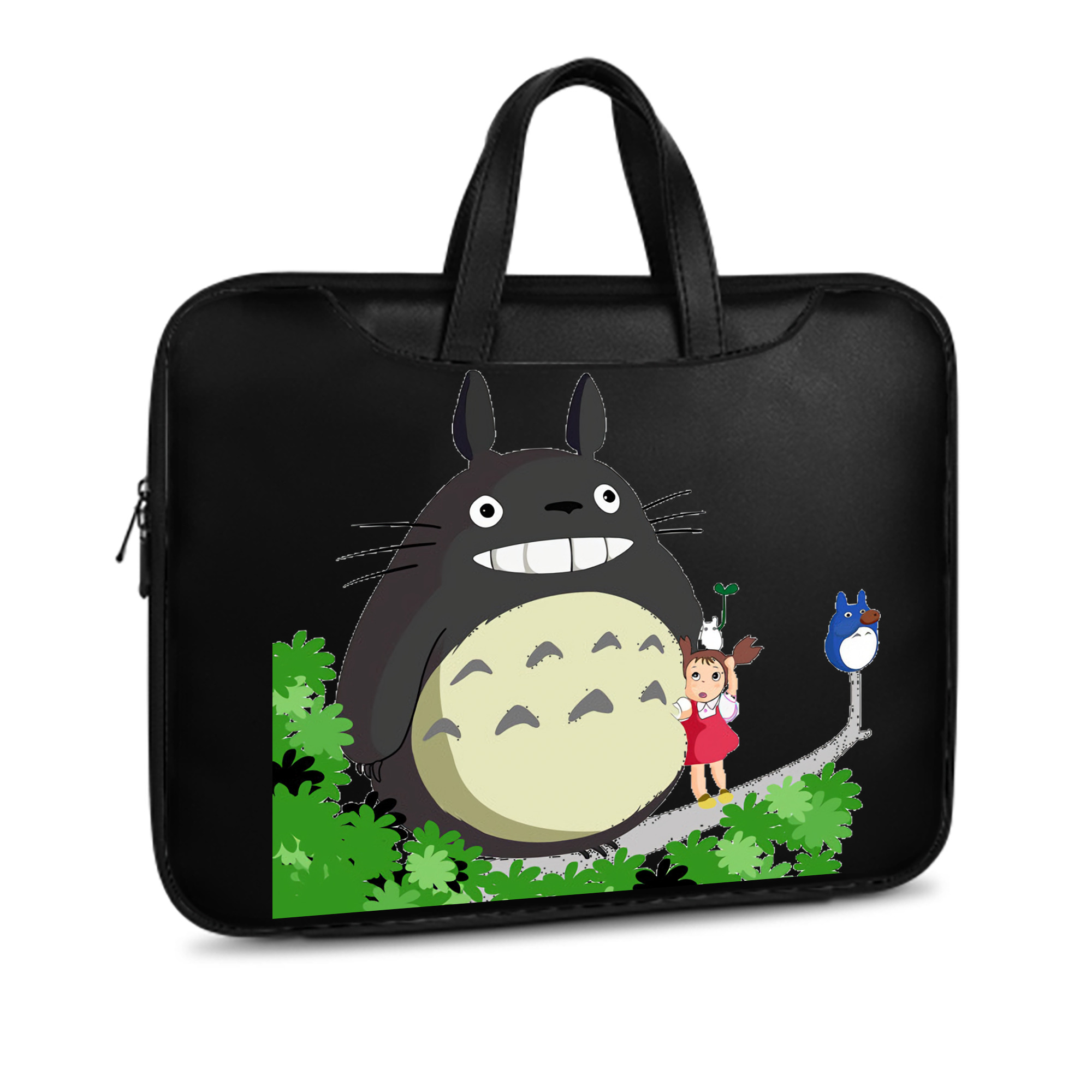 （画像用） となりのトトロ 草壁メイ 草壁サツキ My Neighbor Totoro Satsuki Kusakabe Mei Kusakabe レザーラップトップバッグ　ノートパソコンケース