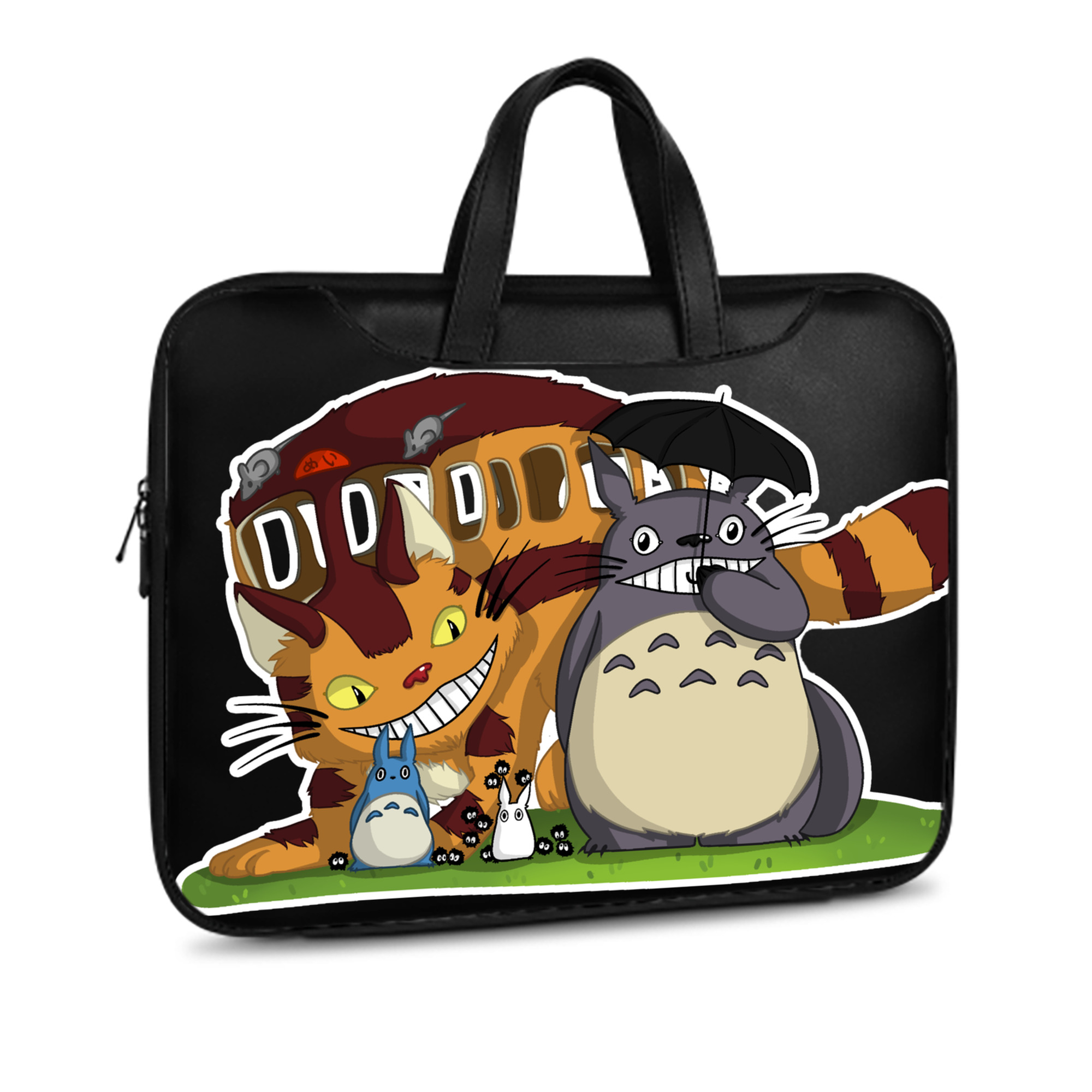 （画像用） となりのトトロ 草壁メイ 草壁サツキ My Neighbor Totoro Satsuki Kusakabe Mei Kusakabe レザーラップトップバッグ　ノートパソコンケース