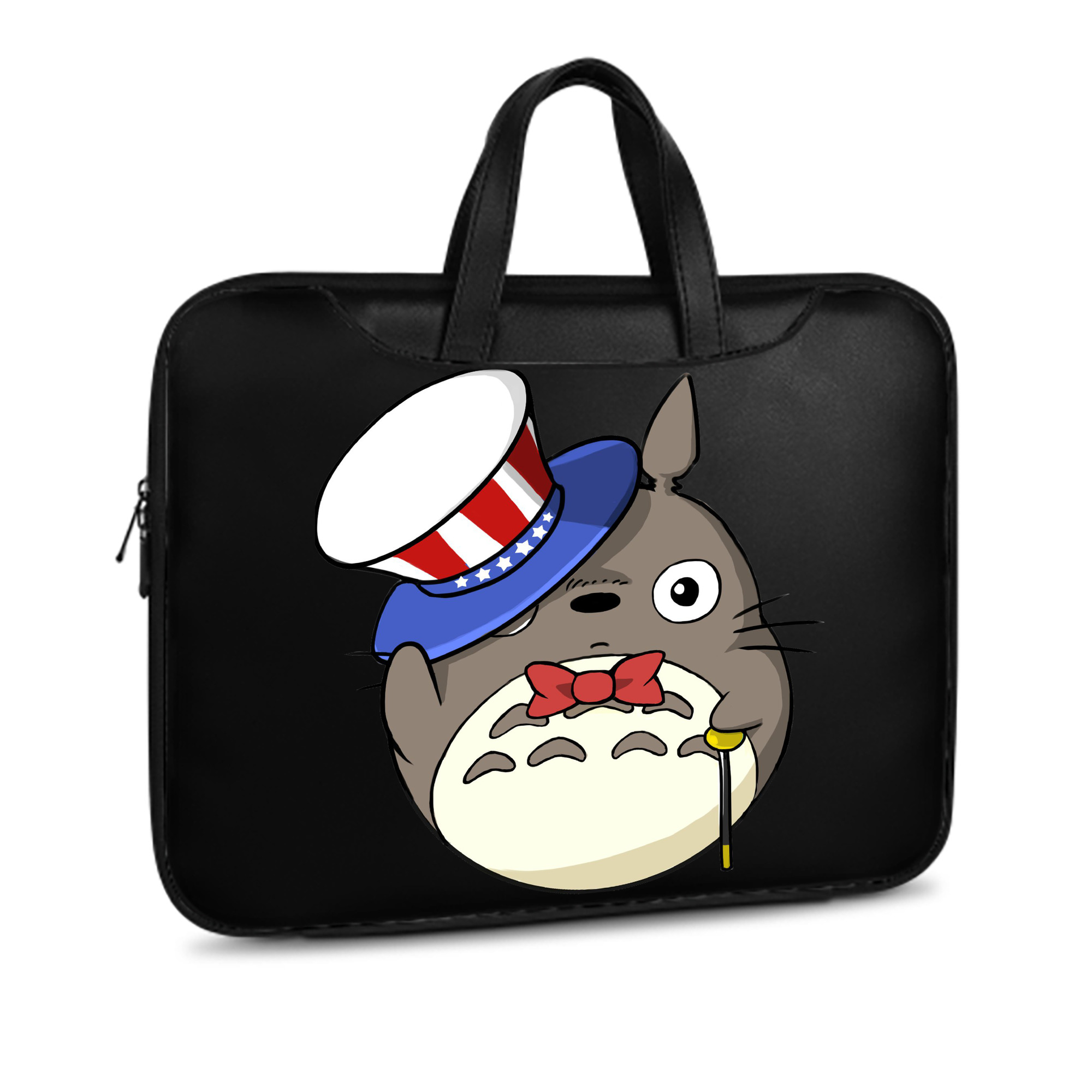 （画像用） となりのトトロ 草壁メイ 草壁サツキ My Neighbor Totoro Satsuki Kusakabe Mei Kusakabe レザーラップトップバッグ　ノートパソコンケース