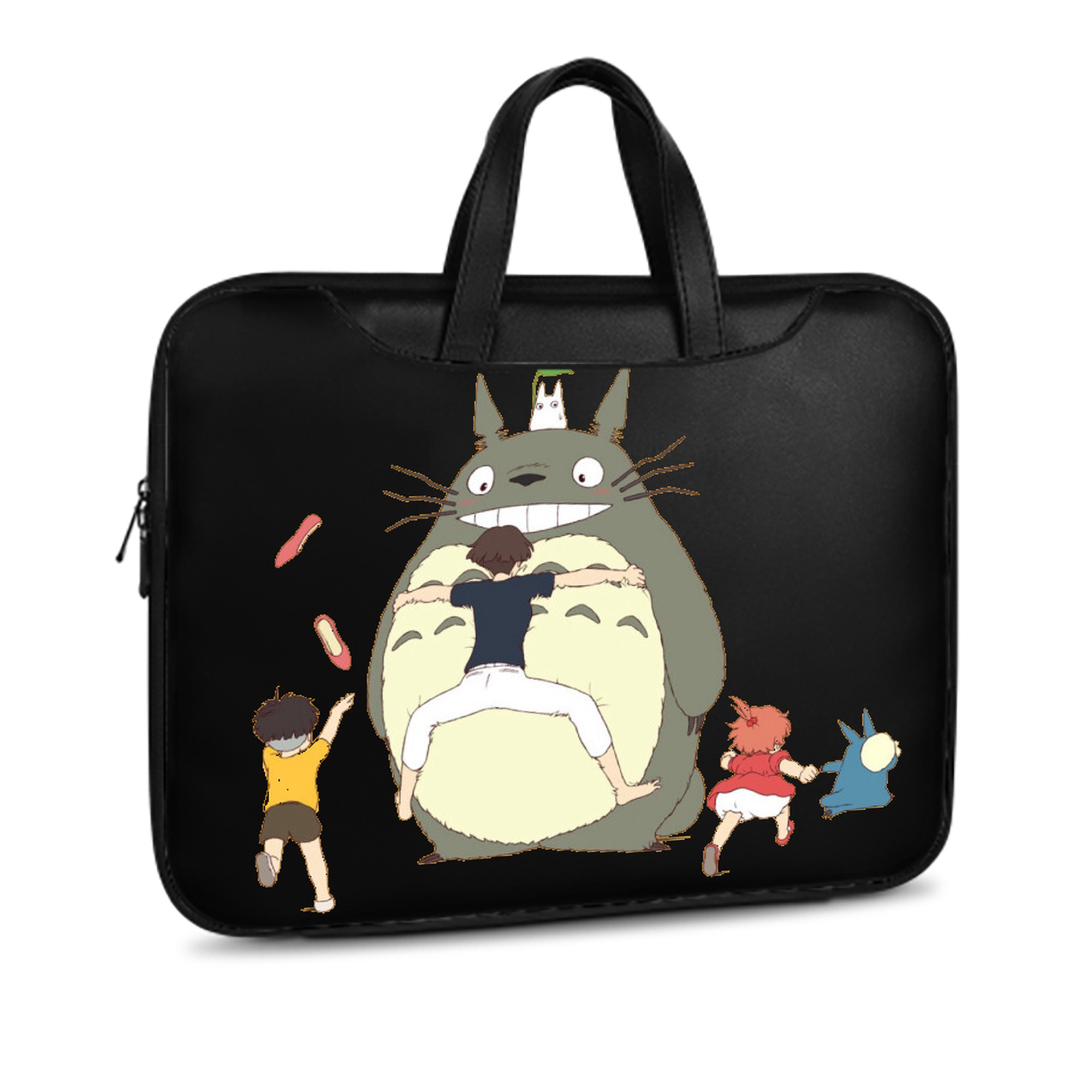 （画像用） となりのトトロ 草壁メイ 草壁サツキ My Neighbor Totoro Satsuki Kusakabe Mei Kusakabe レザーラップトップバッグ　ノートパソコンケース