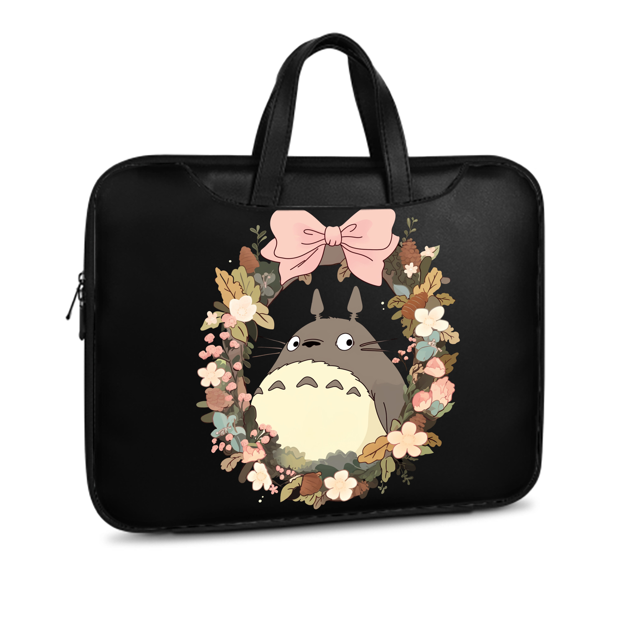 （画像用） となりのトトロ 草壁メイ 草壁サツキ My Neighbor Totoro Satsuki Kusakabe Mei Kusakabe レザーラップトップバッグ　ノートパソコンケース
