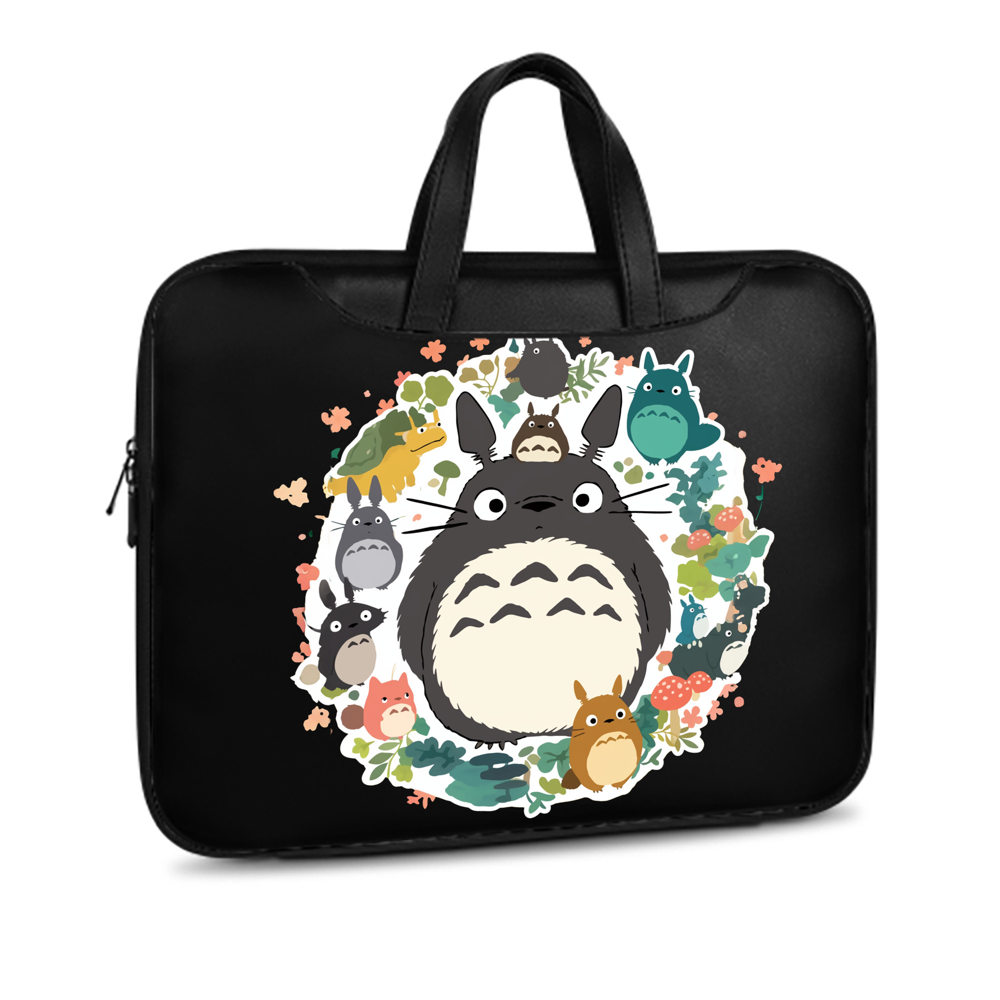 （画像用） となりのトトロ 草壁メイ 草壁サツキ My Neighbor Totoro Satsuki Kusakabe Mei Kusakabe レザーラップトップバッグ　ノートパソコンケース