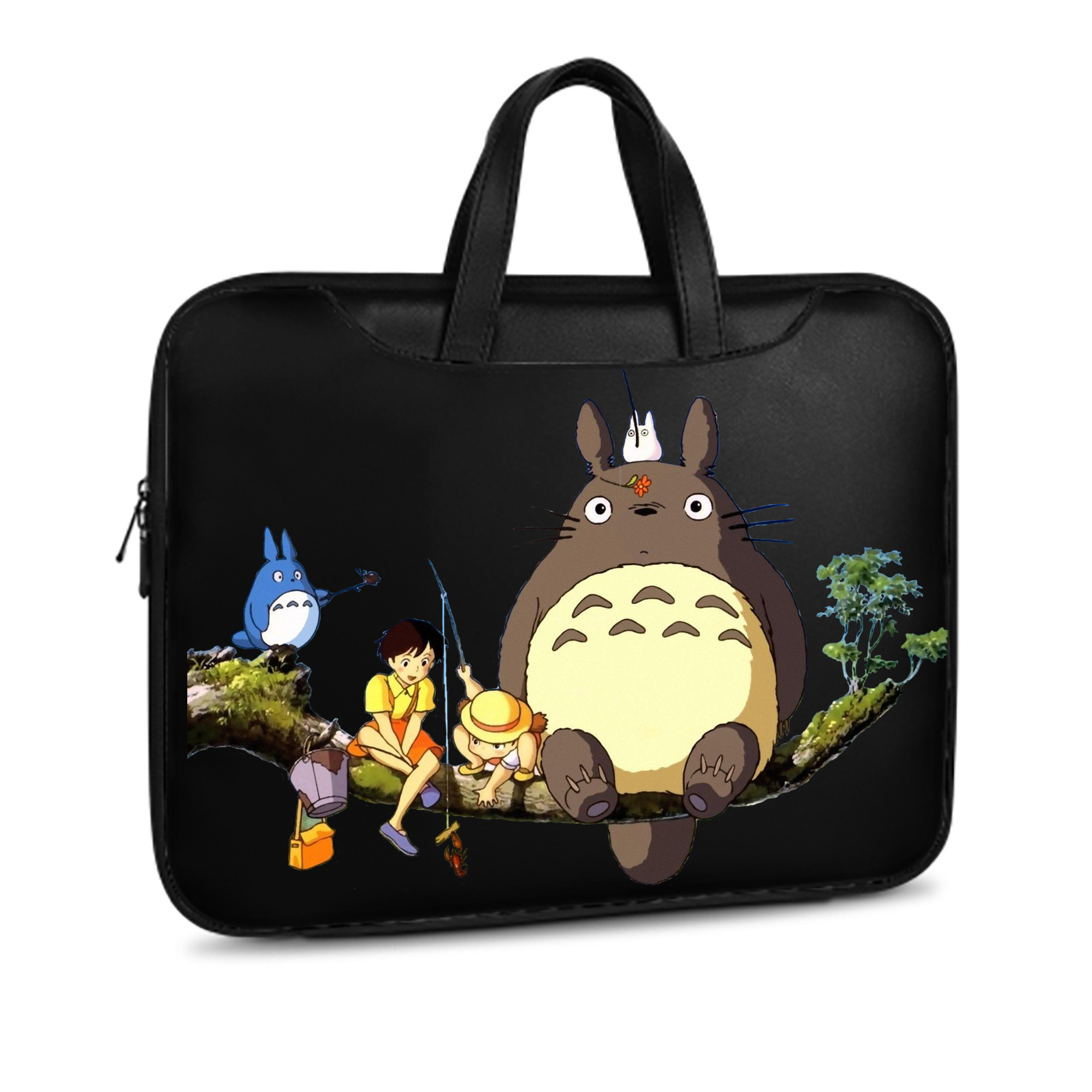 （画像用） となりのトトロ 草壁メイ 草壁サツキ My Neighbor Totoro Satsuki Kusakabe Mei Kusakabe レザーラップトップバッグ　ノートパソコンケース