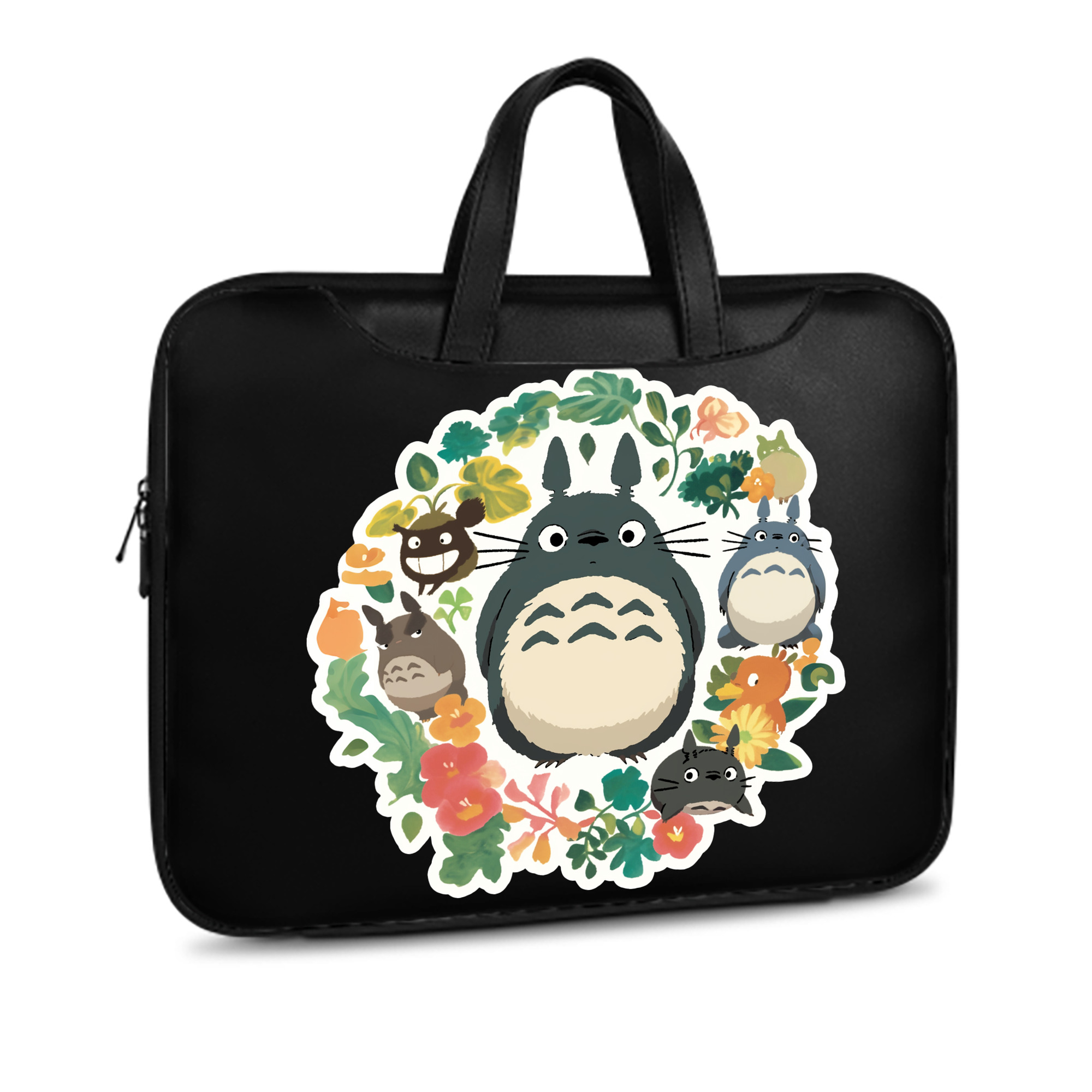 （画像用） となりのトトロ 草壁メイ 草壁サツキ My Neighbor Totoro Satsuki Kusakabe Mei Kusakabe レザーラップトップバッグ　ノートパソコンケース