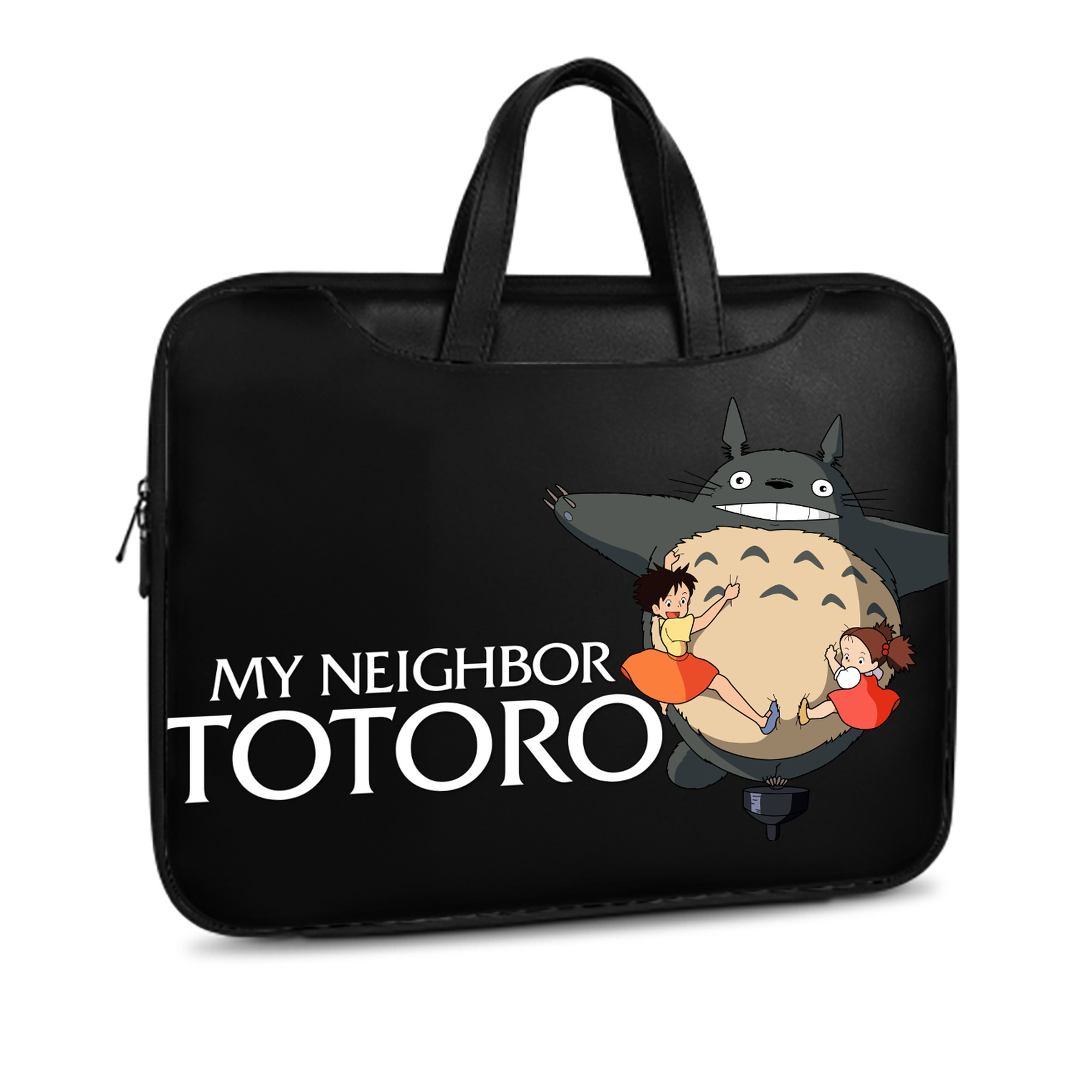 （画像用） となりのトトロ 草壁メイ 草壁サツキ My Neighbor Totoro Satsuki Kusakabe Mei Kusakabe レザーラップトップバッグ　ノートパソコンケース