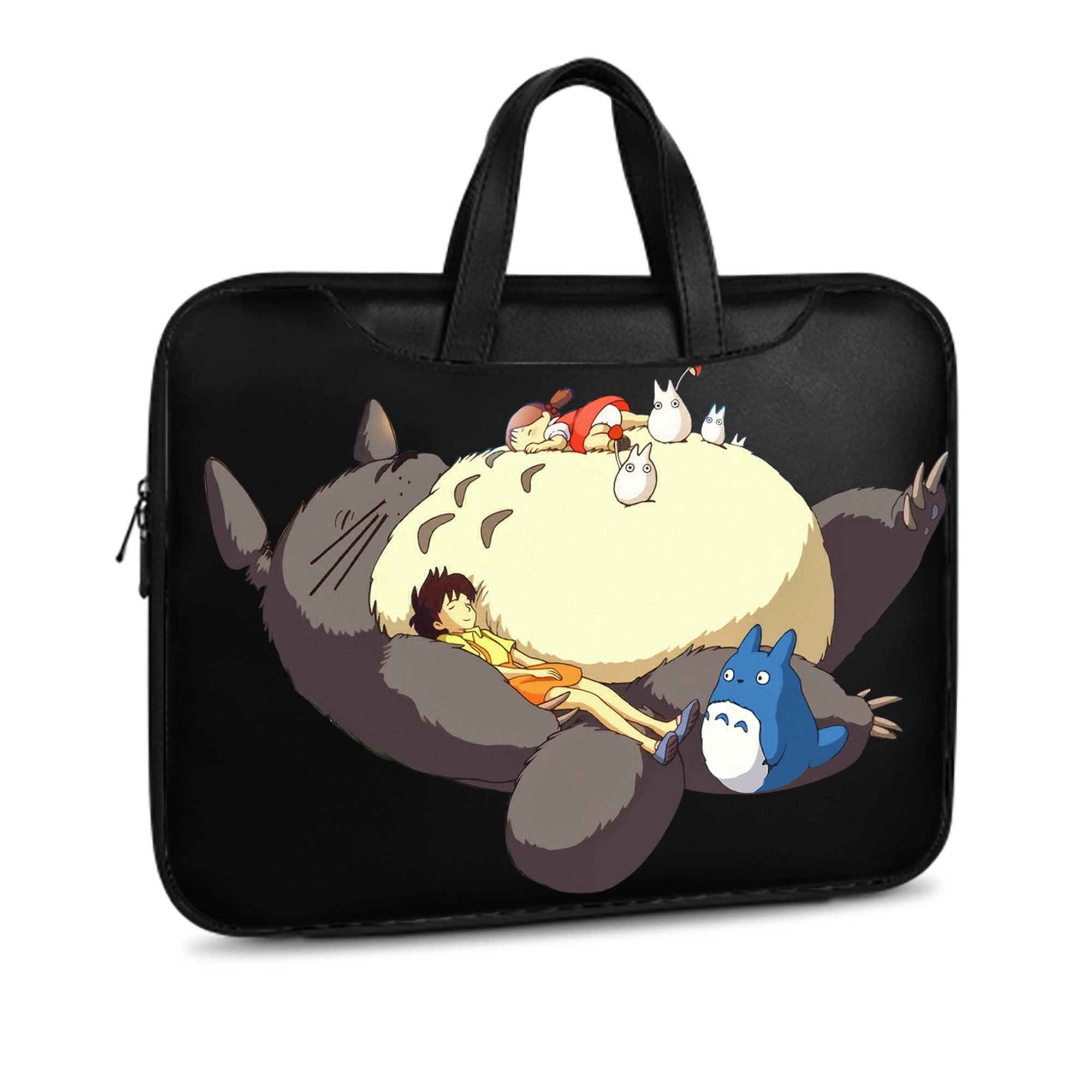 （画像用） となりのトトロ 草壁メイ 草壁サツキ My Neighbor Totoro Satsuki Kusakabe Mei Kusakabe レザーラップトップバッグ　ノートパソコンケース