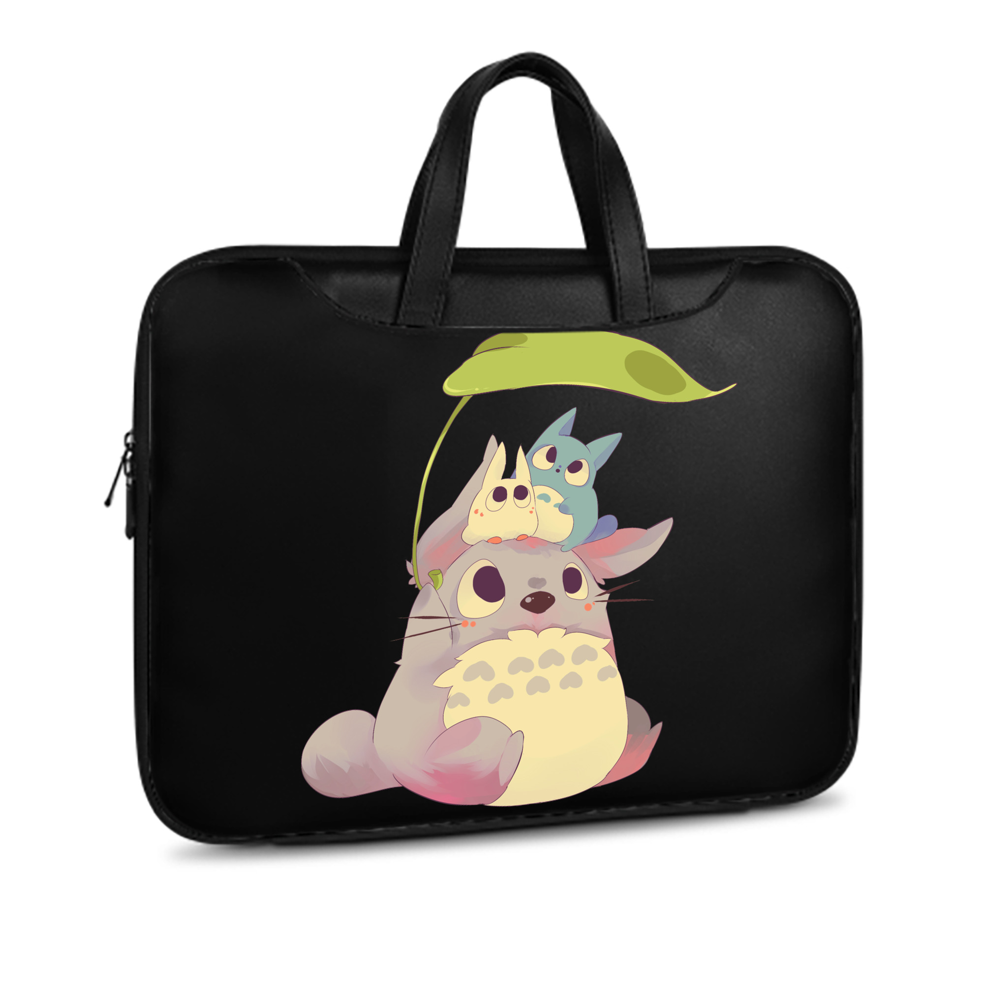 （画像用） となりのトトロ 草壁メイ 草壁サツキ My Neighbor Totoro Satsuki Kusakabe Mei Kusakabe レザーラップトップバッグ　ノートパソコンケース