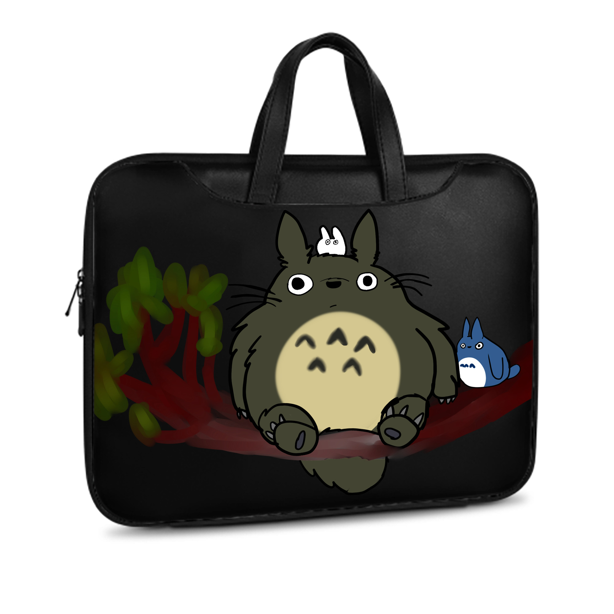 （画像用） となりのトトロ 草壁メイ 草壁サツキ My Neighbor Totoro Satsuki Kusakabe Mei Kusakabe レザーラップトップバッグ　ノートパソコンケース
