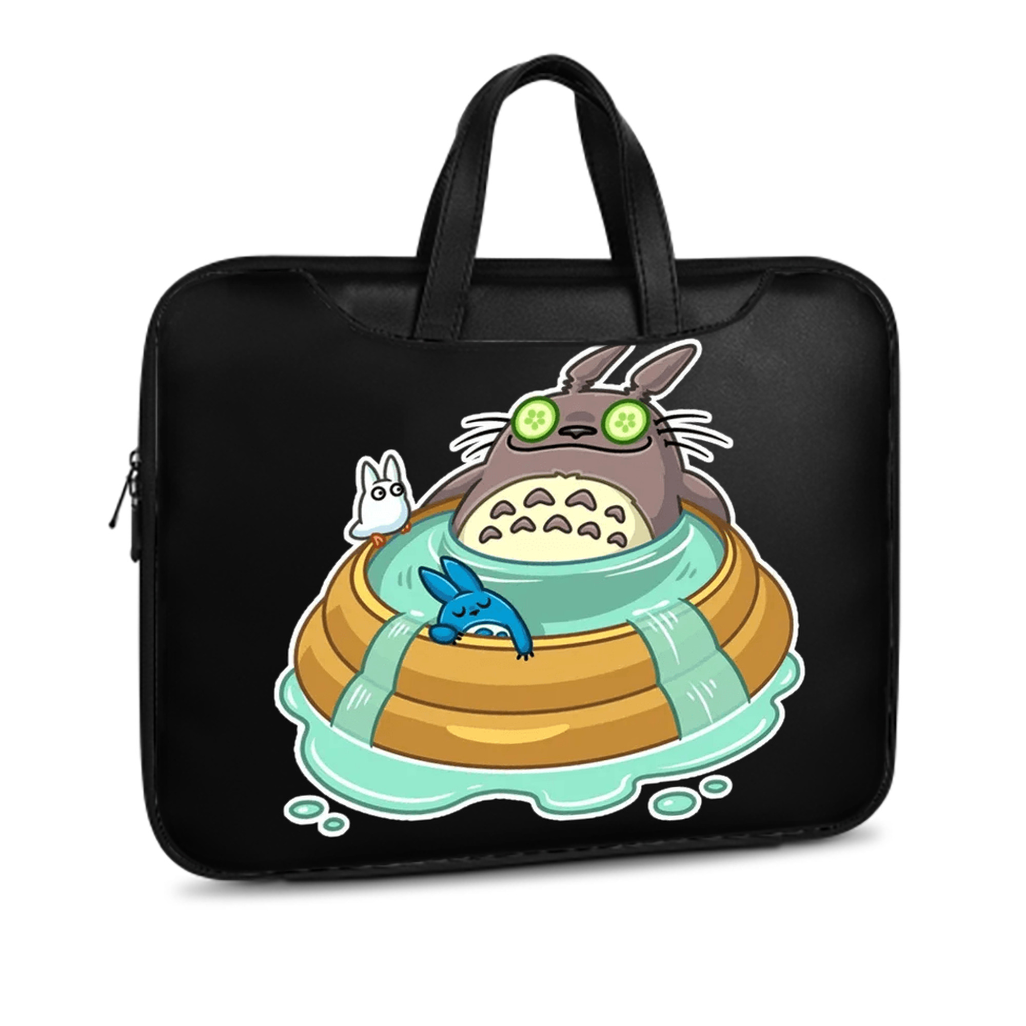 （画像用） となりのトトロ 草壁メイ 草壁サツキ My Neighbor Totoro Satsuki Kusakabe Mei Kusakabe レザーラップトップバッグ　ノートパソコンケース