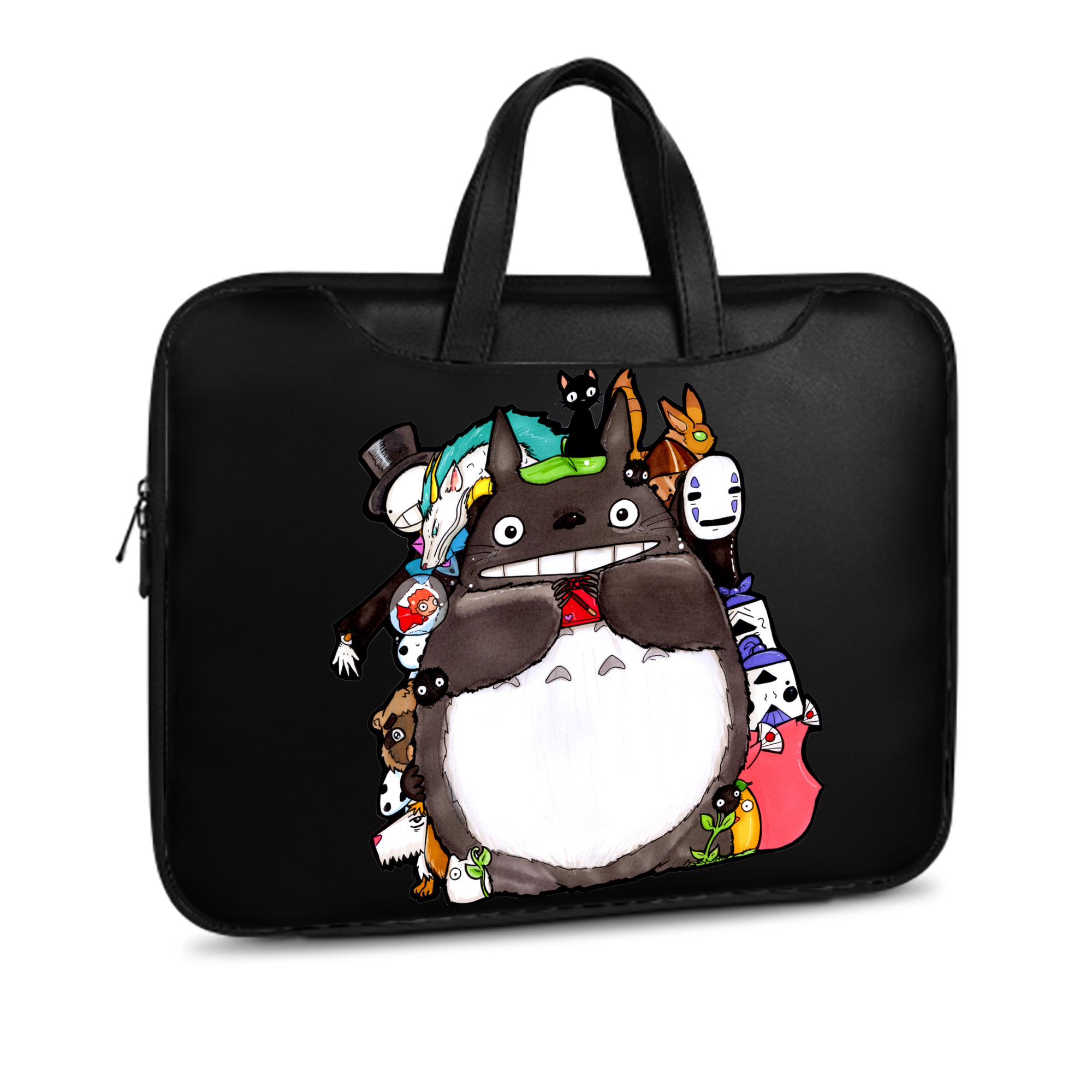 （画像用） となりのトトロ 草壁メイ 草壁サツキ My Neighbor Totoro Satsuki Kusakabe Mei Kusakabe レザーラップトップバッグ　ノートパソコンケース