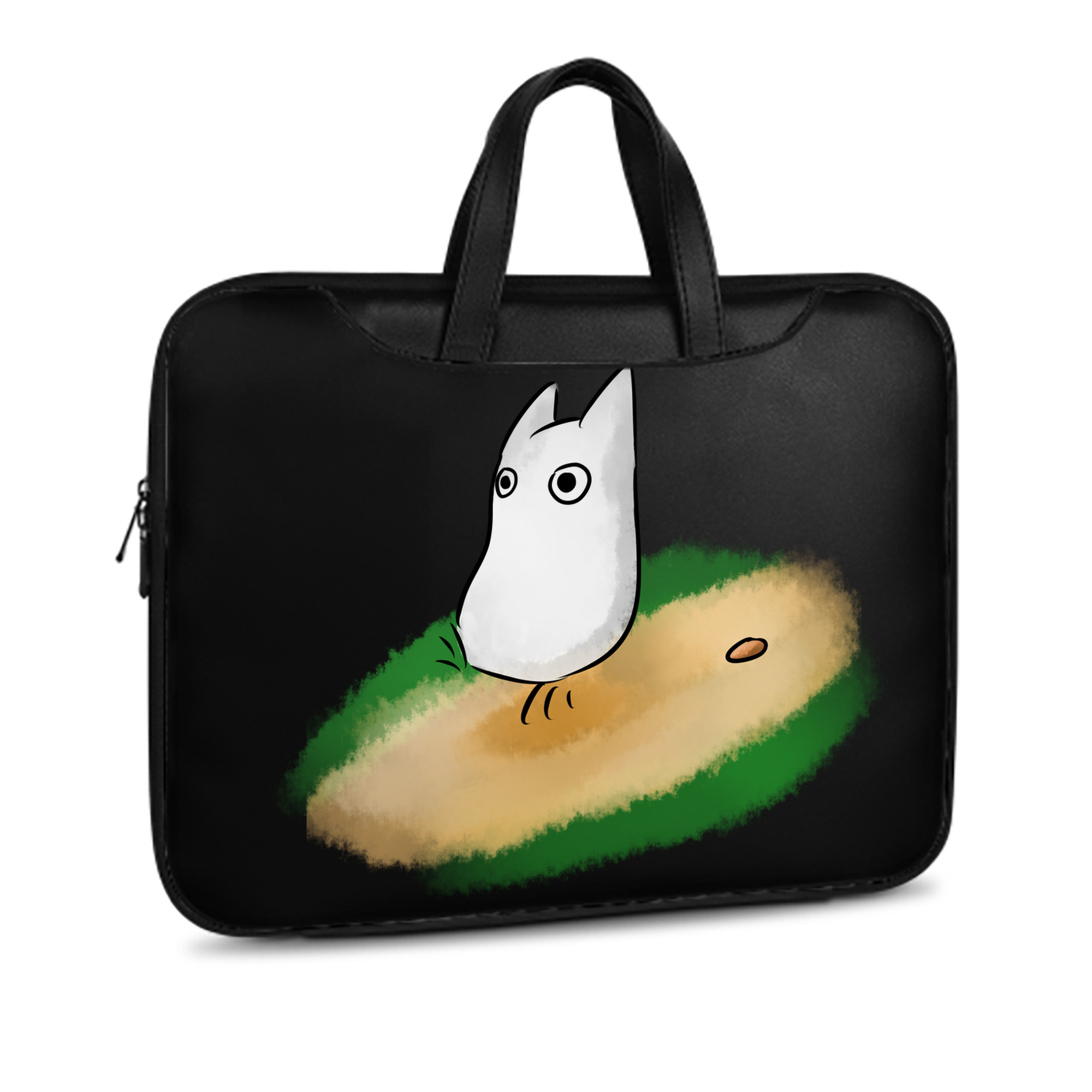 （画像用） となりのトトロ 草壁メイ 草壁サツキ My Neighbor Totoro Satsuki Kusakabe Mei Kusakabe レザーラップトップバッグ　ノートパソコンケース