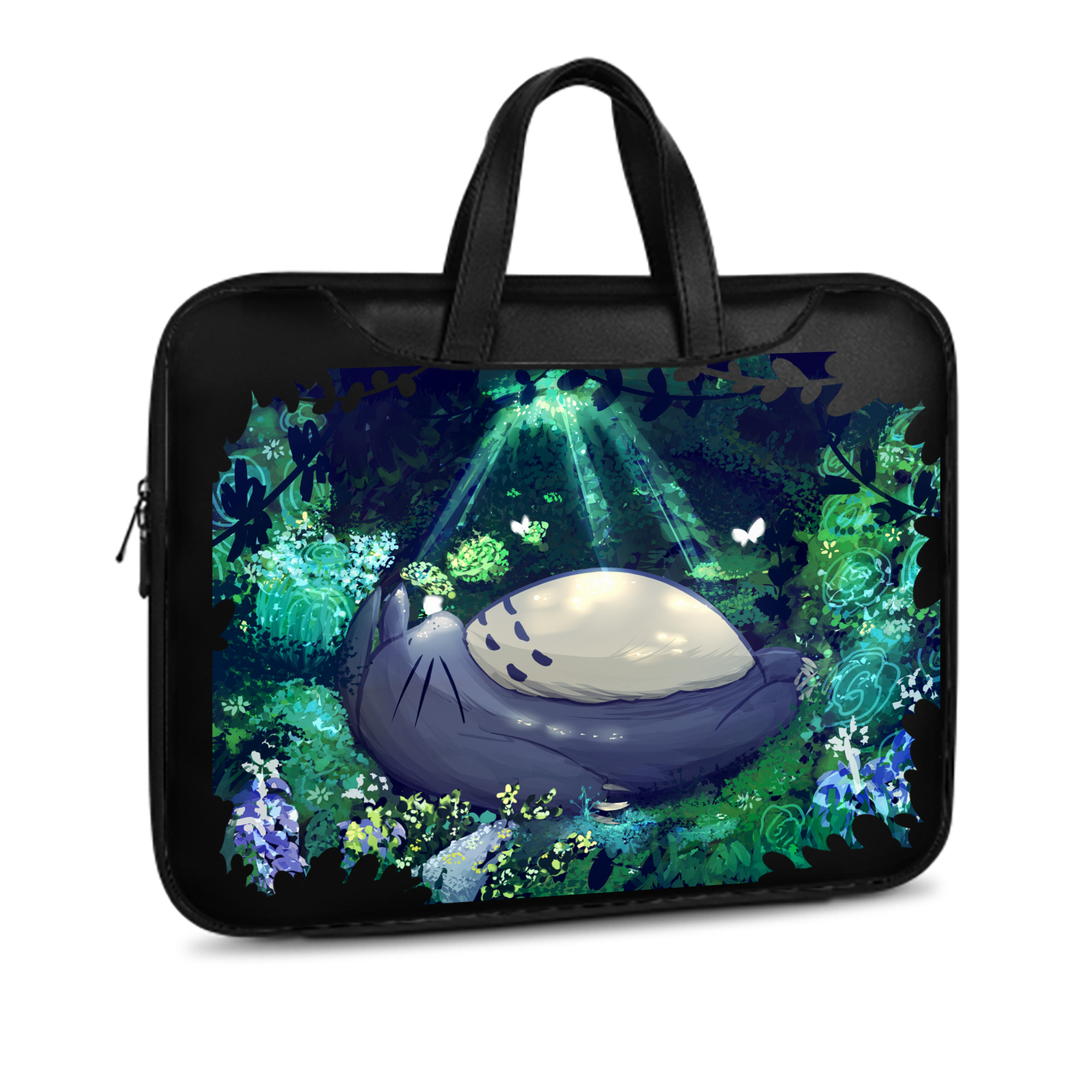 （画像用） となりのトトロ 草壁メイ 草壁サツキ My Neighbor Totoro Satsuki Kusakabe Mei Kusakabe レザーラップトップバッグ　ノートパソコンケース
