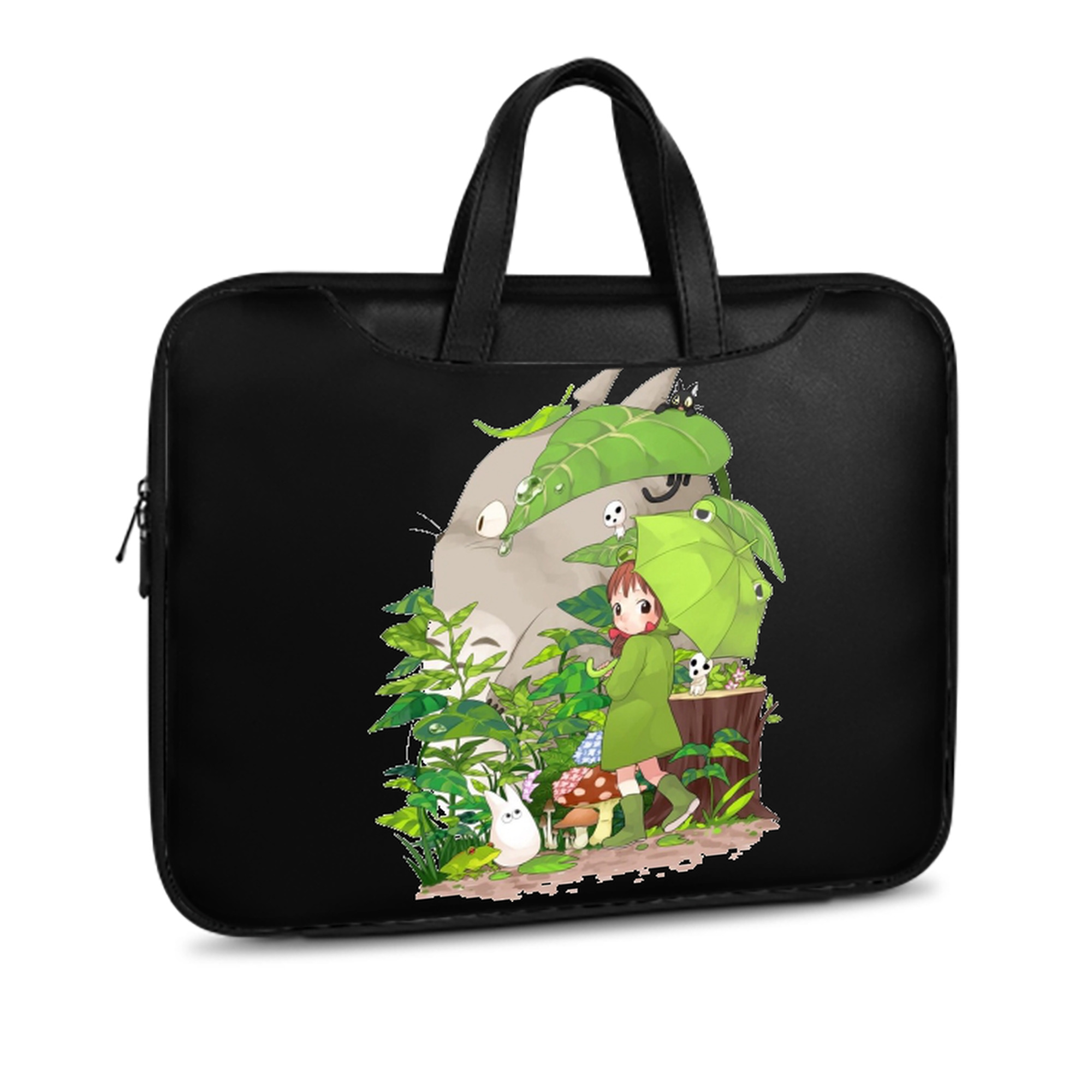 （画像用） となりのトトロ 草壁メイ 草壁サツキ My Neighbor Totoro Satsuki Kusakabe Mei Kusakabe レザーラップトップバッグ　ノートパソコンケース