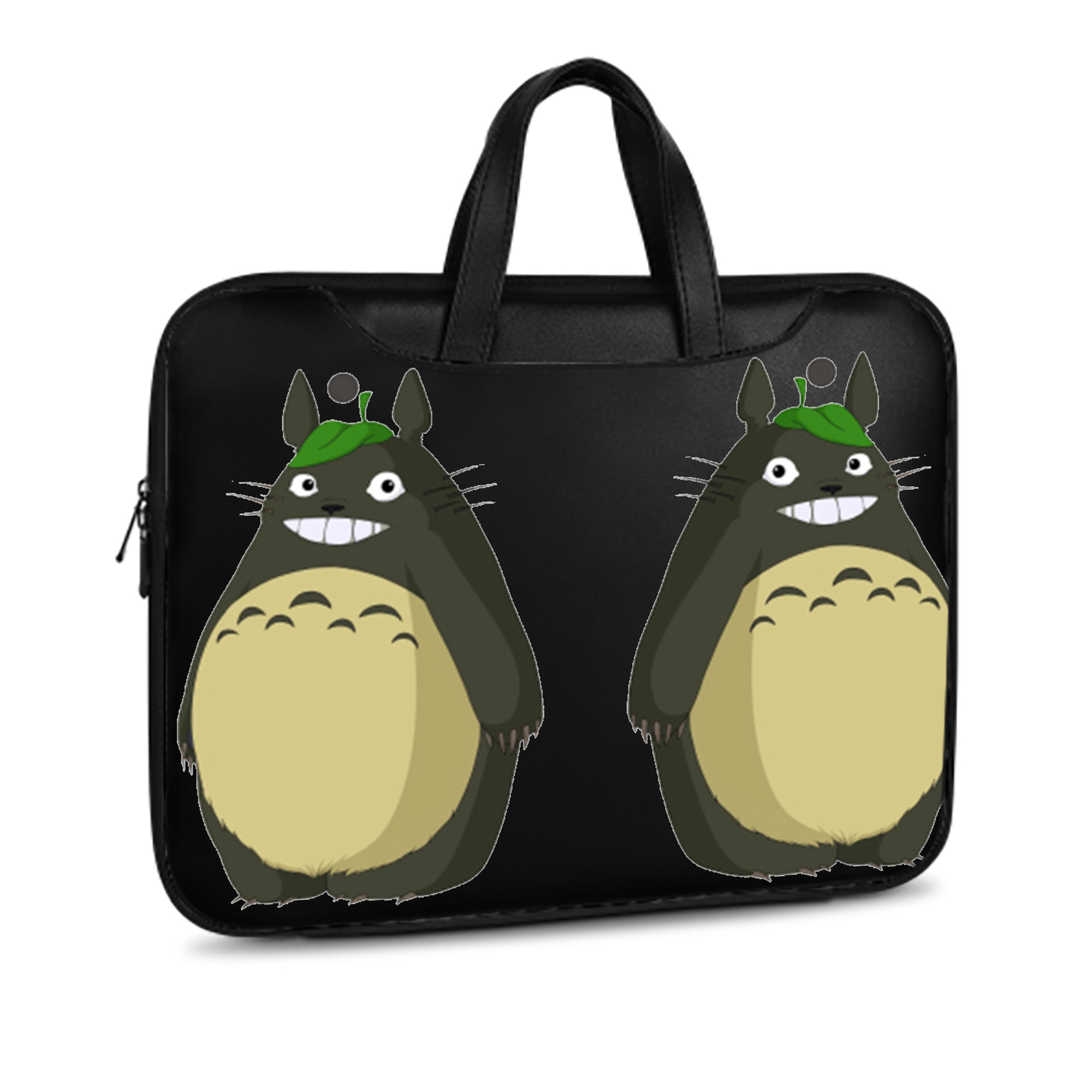 （画像用） となりのトトロ 草壁メイ 草壁サツキ My Neighbor Totoro Satsuki Kusakabe Mei Kusakabe レザーラップトップバッグ　ノートパソコンケース