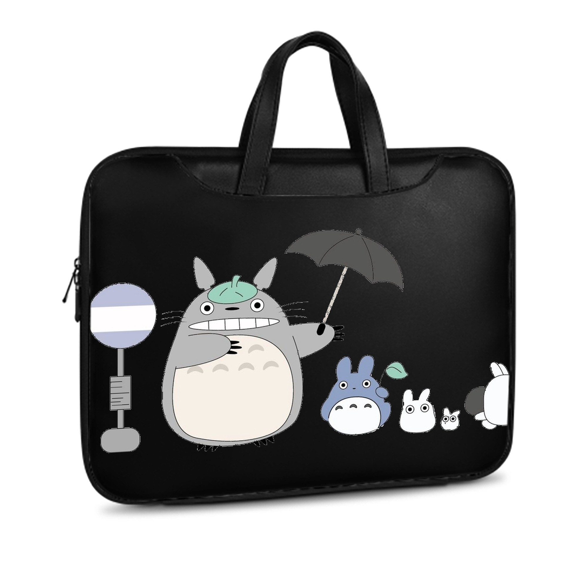 （画像用） となりのトトロ 草壁メイ 草壁サツキ My Neighbor Totoro Satsuki Kusakabe Mei Kusakabe レザーラップトップバッグ　ノートパソコンケース