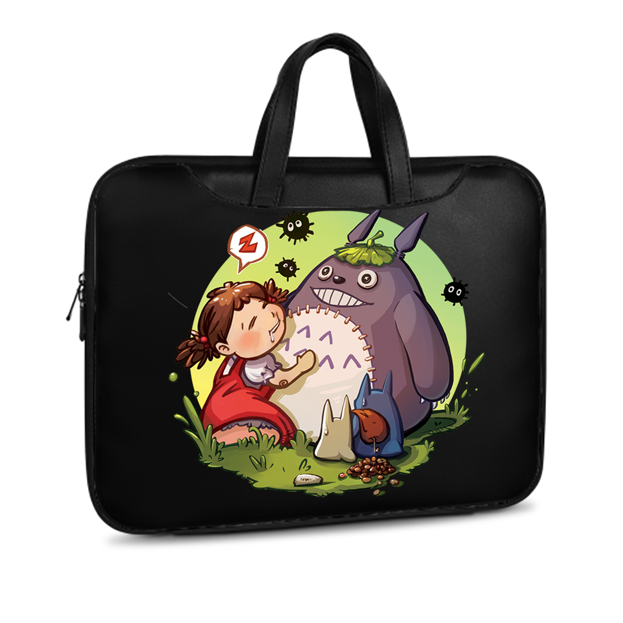 （画像用） となりのトトロ 草壁メイ 草壁サツキ My Neighbor Totoro Satsuki Kusakabe Mei Kusakabe レザーラップトップバッグ　ノートパソコンケース