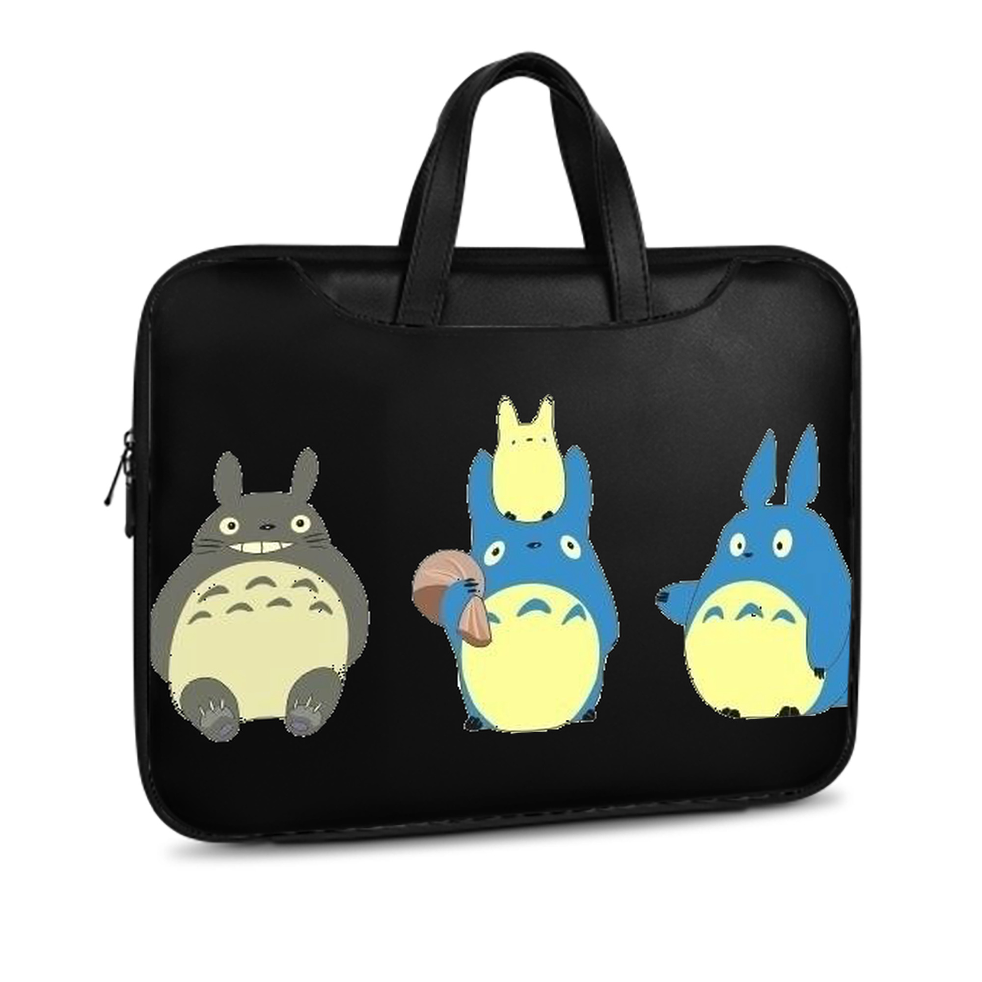 （画像用） となりのトトロ 草壁メイ 草壁サツキ My Neighbor Totoro Satsuki Kusakabe Mei Kusakabe レザーラップトップバッグ　ノートパソコンケース