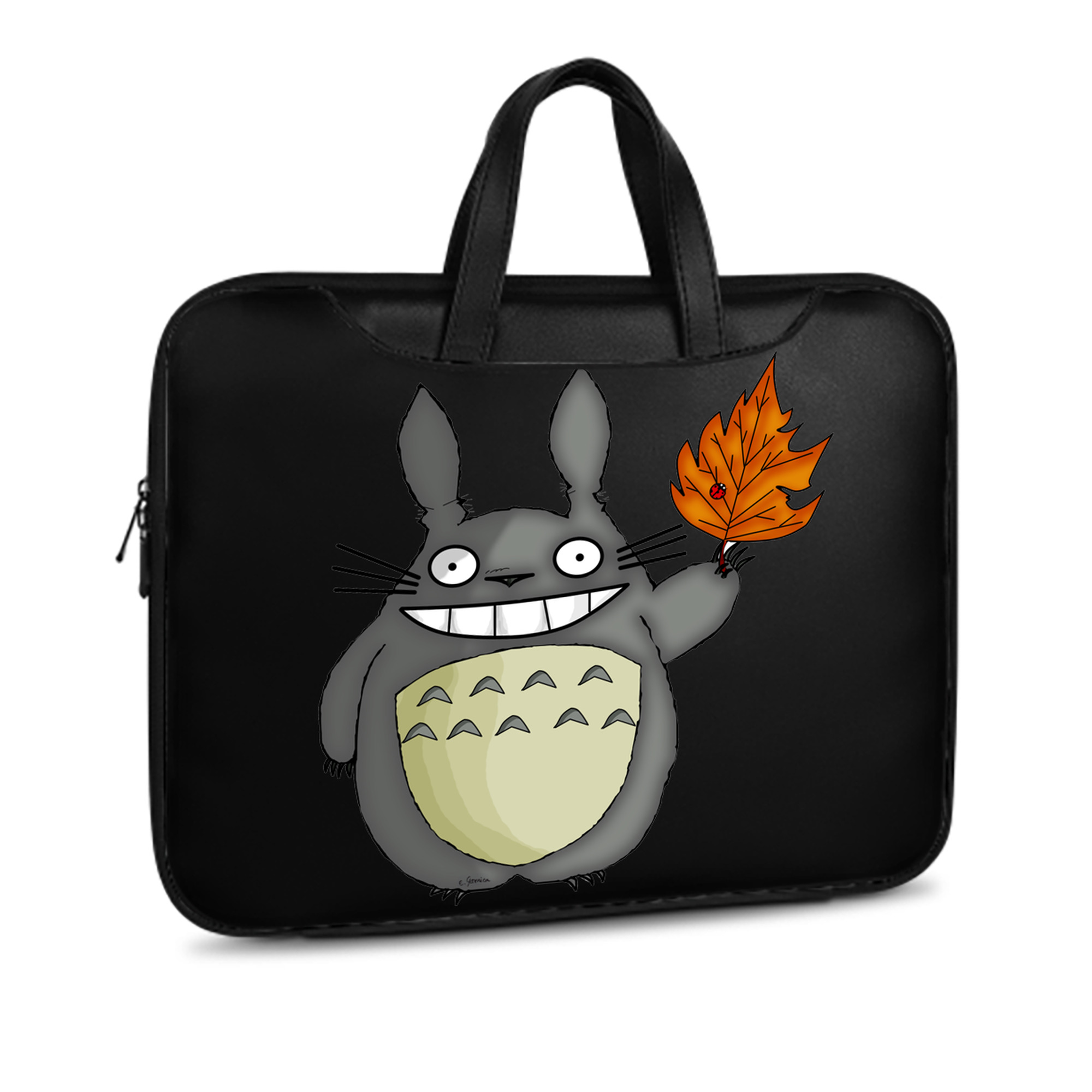 （画像用） となりのトトロ 草壁メイ 草壁サツキ My Neighbor Totoro Satsuki Kusakabe Mei Kusakabe レザーラップトップバッグ　ノートパソコンケース