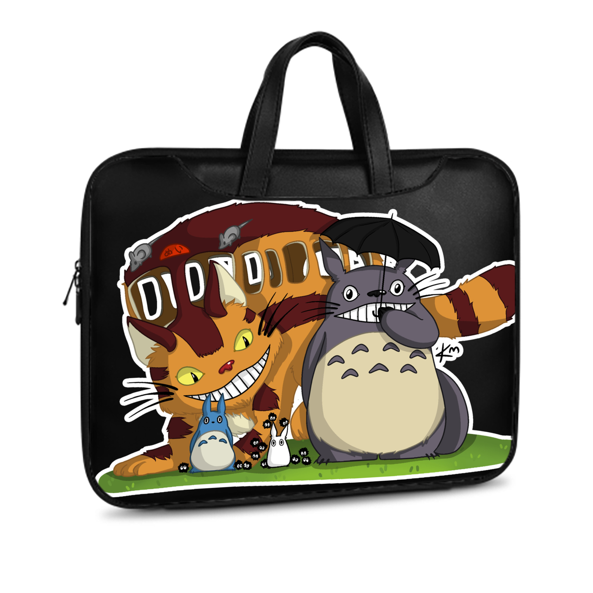 （画像用） となりのトトロ 草壁メイ 草壁サツキ My Neighbor Totoro Satsuki Kusakabe Mei Kusakabe レザーラップトップバッグ　ノートパソコンケース