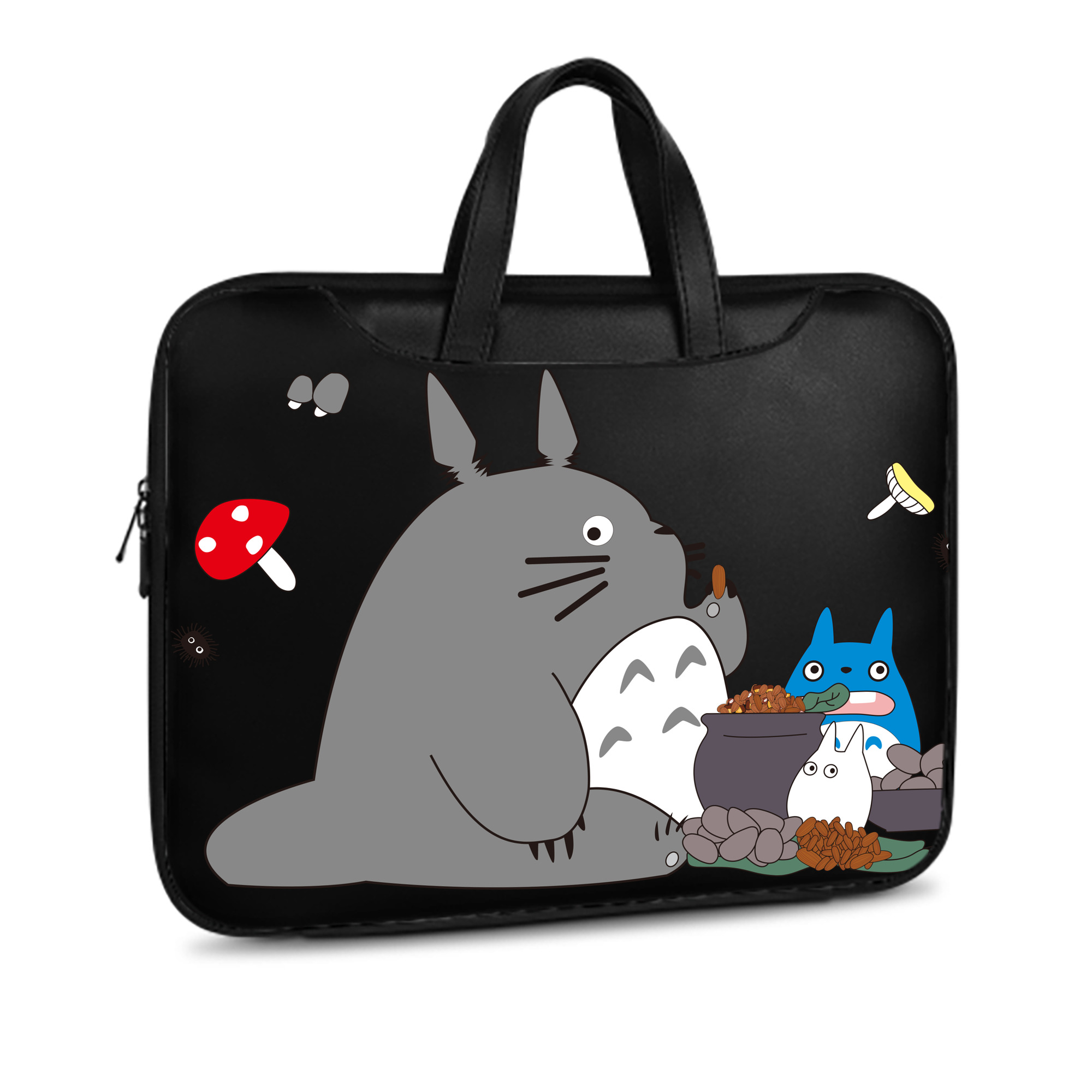 （画像用） となりのトトロ 草壁メイ 草壁サツキ My Neighbor Totoro Satsuki Kusakabe Mei Kusakabe レザーラップトップバッグ　ノートパソコンケース