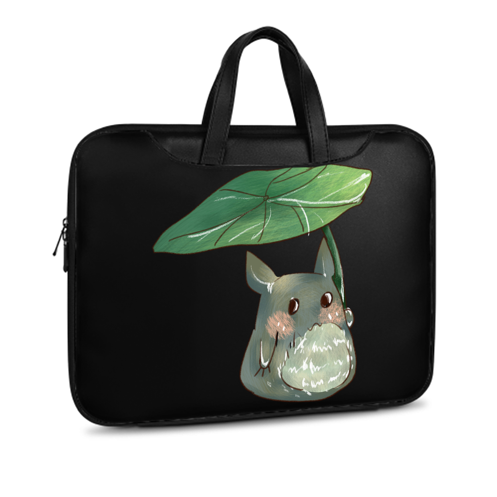 （画像用） となりのトトロ 草壁メイ 草壁サツキ My Neighbor Totoro Satsuki Kusakabe Mei Kusakabe レザーラップトップバッグ　ノートパソコンケース